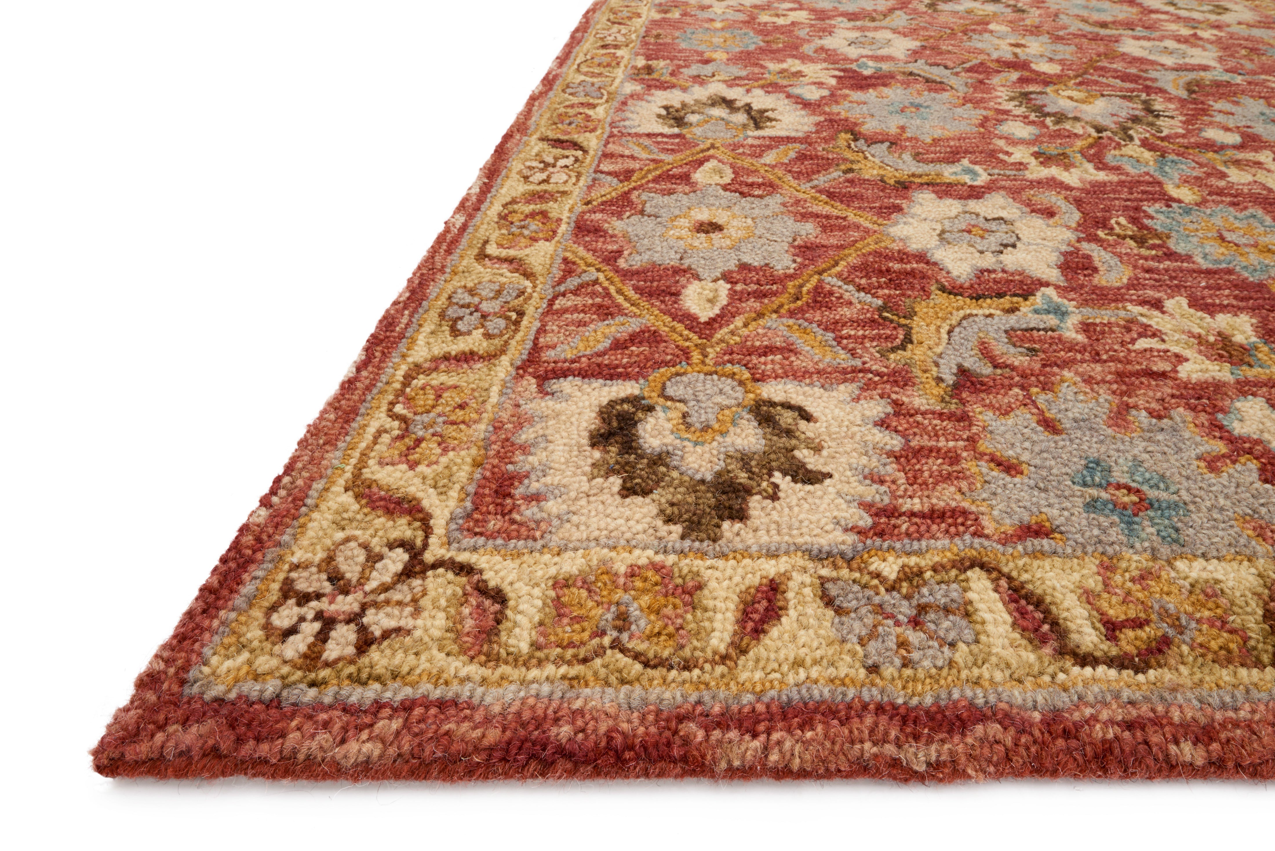 Loloi Victoria Terracotta / Gold Rug RUGS - wool Loloi