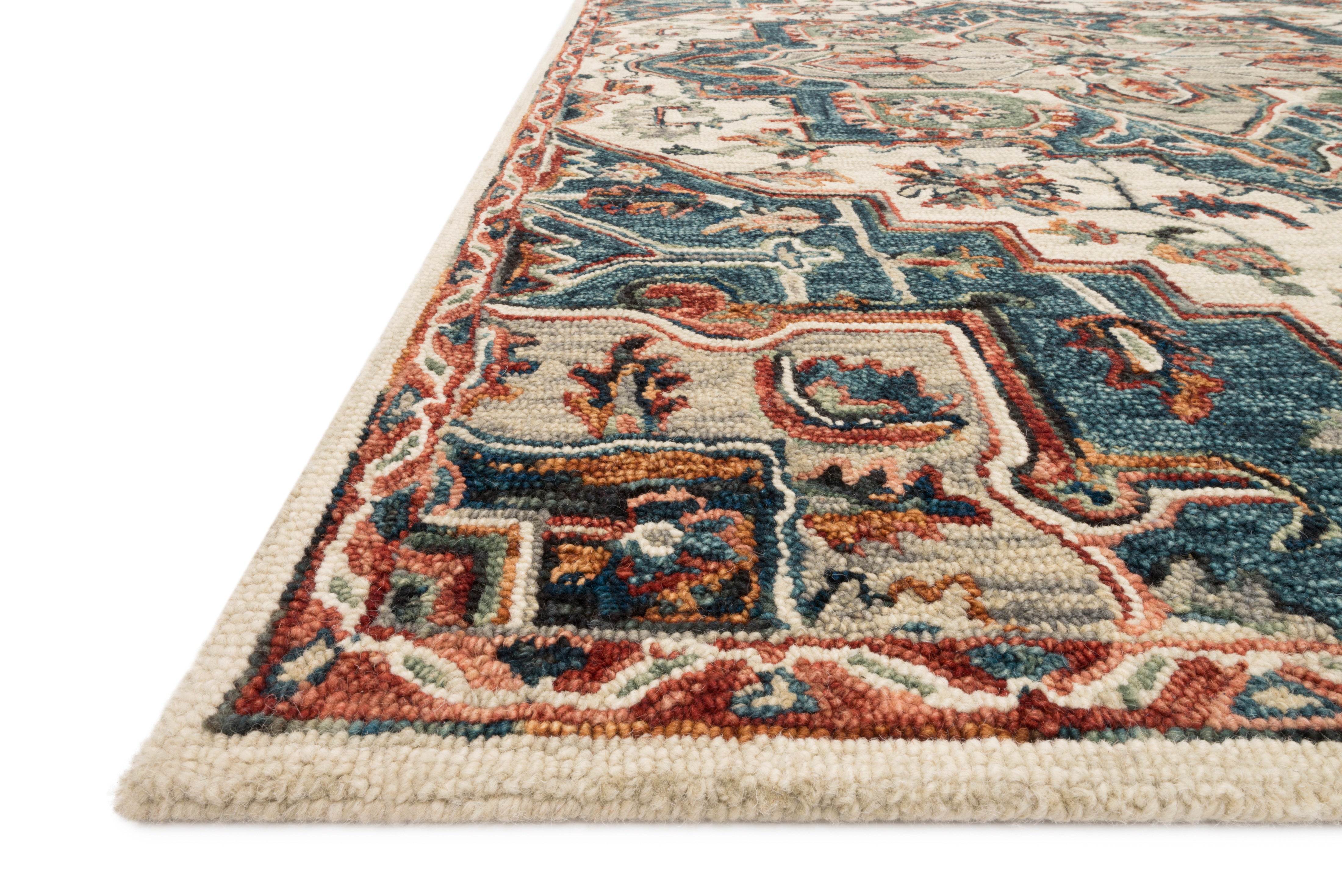 Loloi Victoria Blue / Red Rug RUGS - wool Loloi