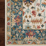 Loloi Victoria Ivory / Sky Runner Rug RUGS - wool Loloi
