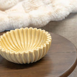 Resin Bowl with Pleated Detail - Rug & Weave