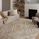 Loloi Wade Beige / Gold Square Rug RUGS - synthetic Loloi