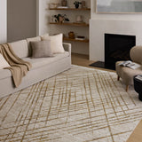 Loloi Wade Beige / Gold Square Rug RUGS - synthetic Loloi