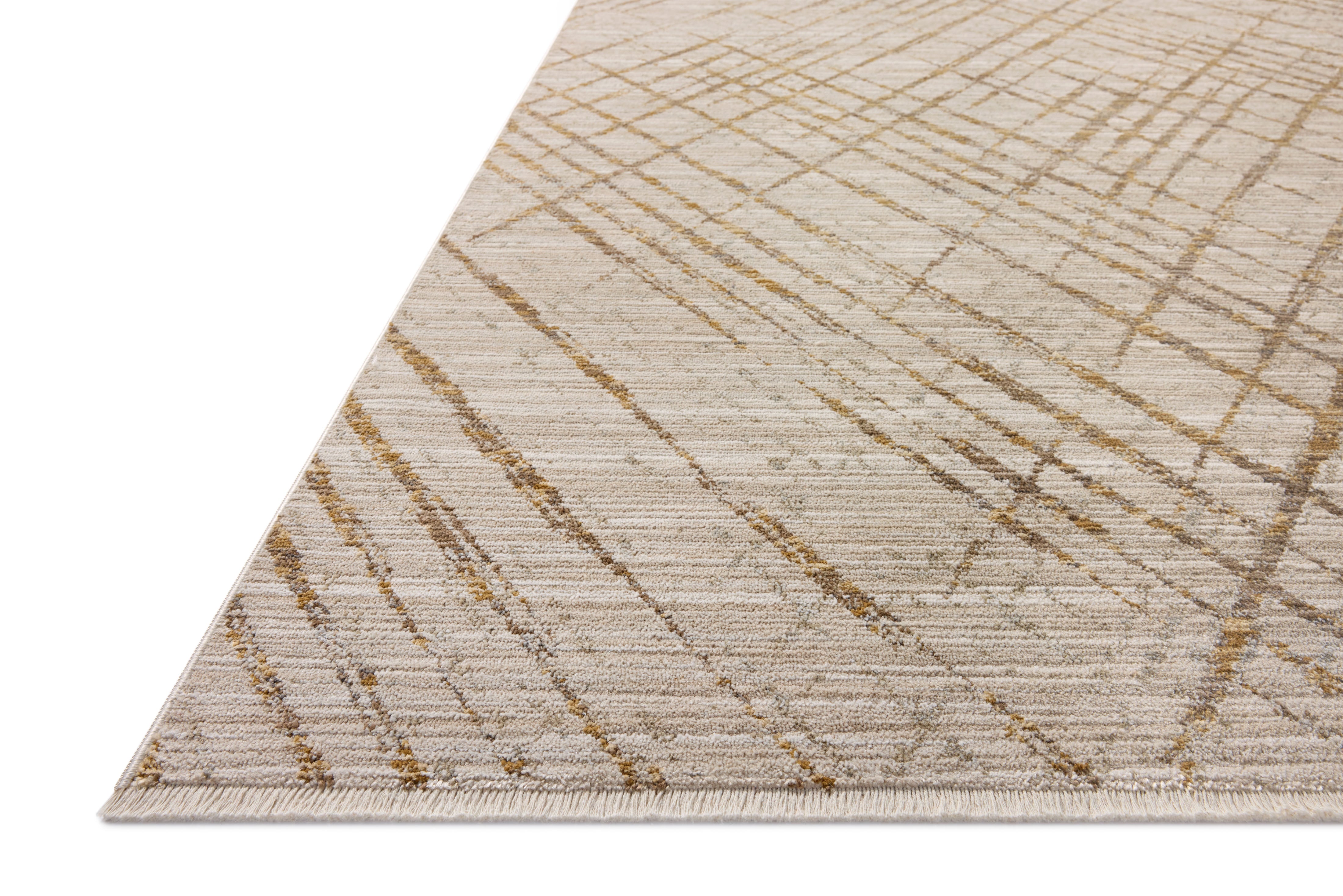 Loloi Wade Beige / Gold Runner Rug RUGS - synthetic Loloi