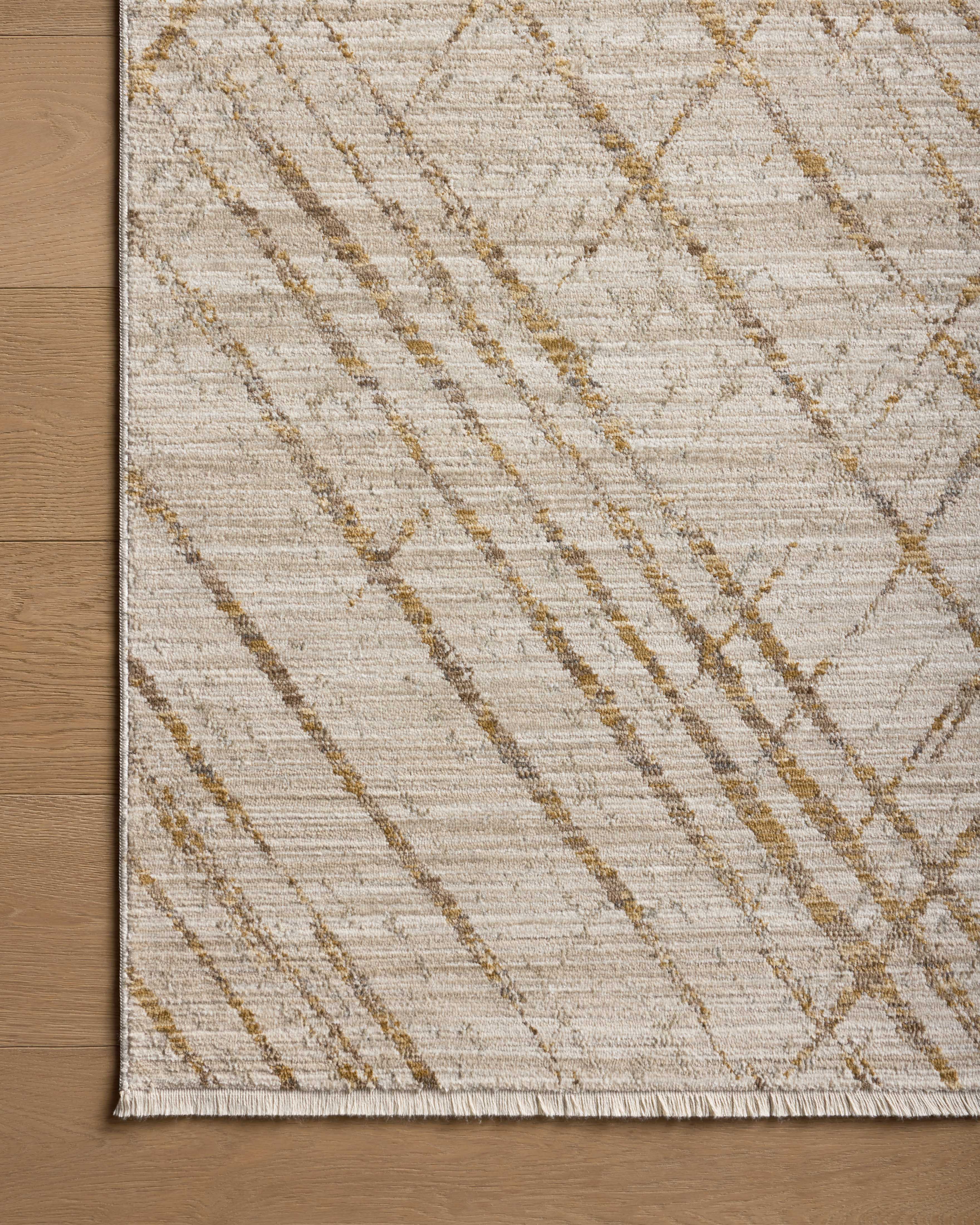 Loloi Wade Beige / Gold Runner Rug RUGS - synthetic Loloi