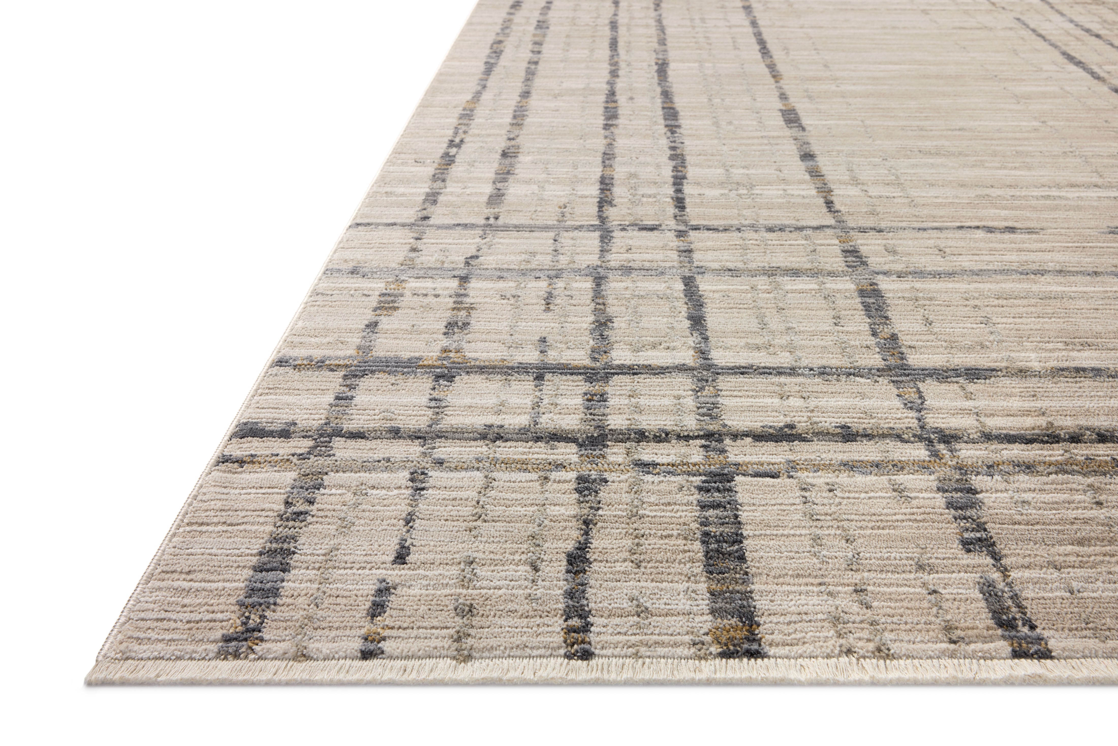 Loloi Wade Beige / Midnight Square Rug RUGS - synthetic Loloi