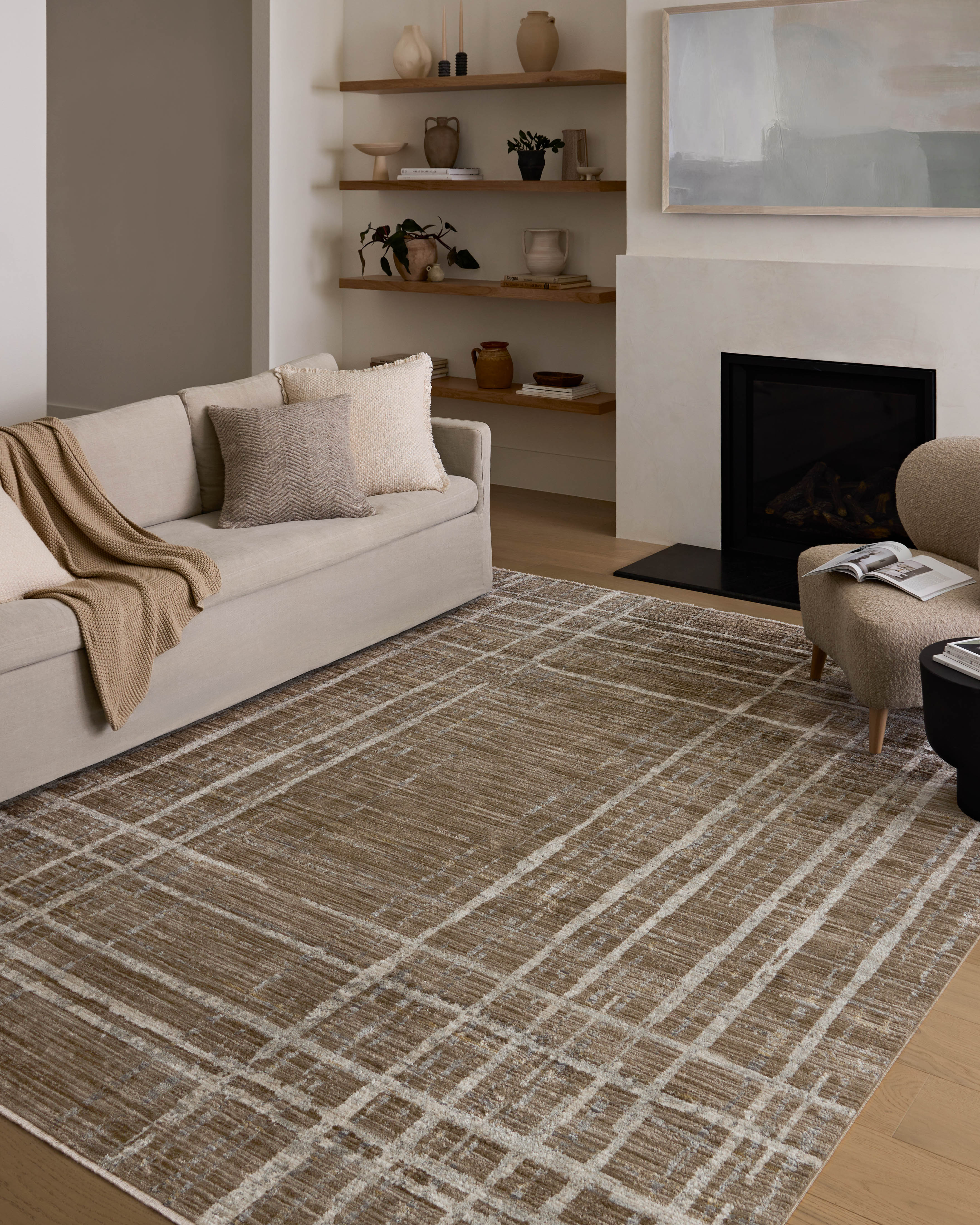 Loloi Wade Brown / Stone Rug RUGS - synthetic Loloi