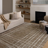Loloi Wade Brown / Stone Square Rug RUGS - synthetic Loloi
