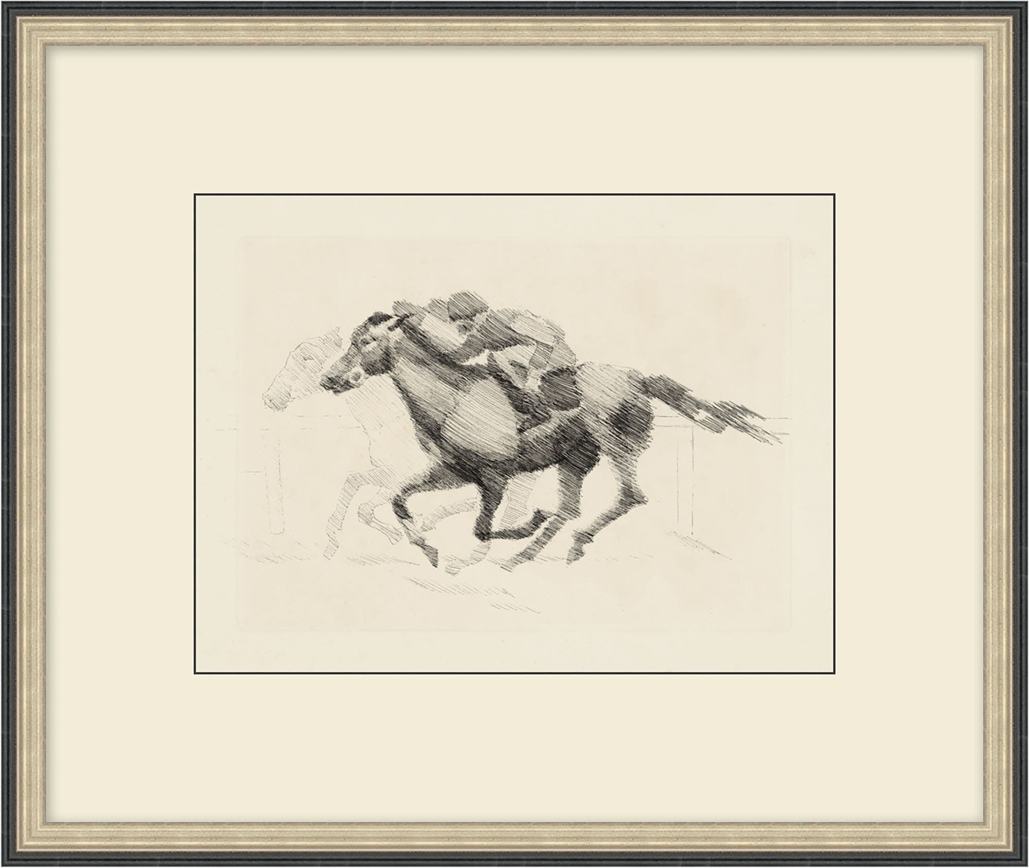 "Sketched Stride" Framed Art Print ARTWORK - framed art Wendover Art Group