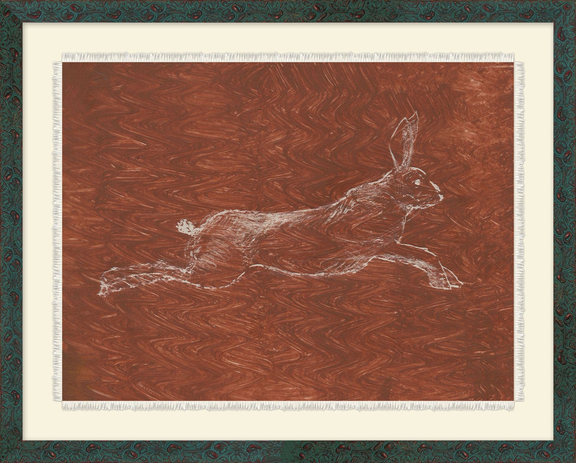 "Etched Hare" Framed Art Print ARTWORK - framed art Wendover Art Group