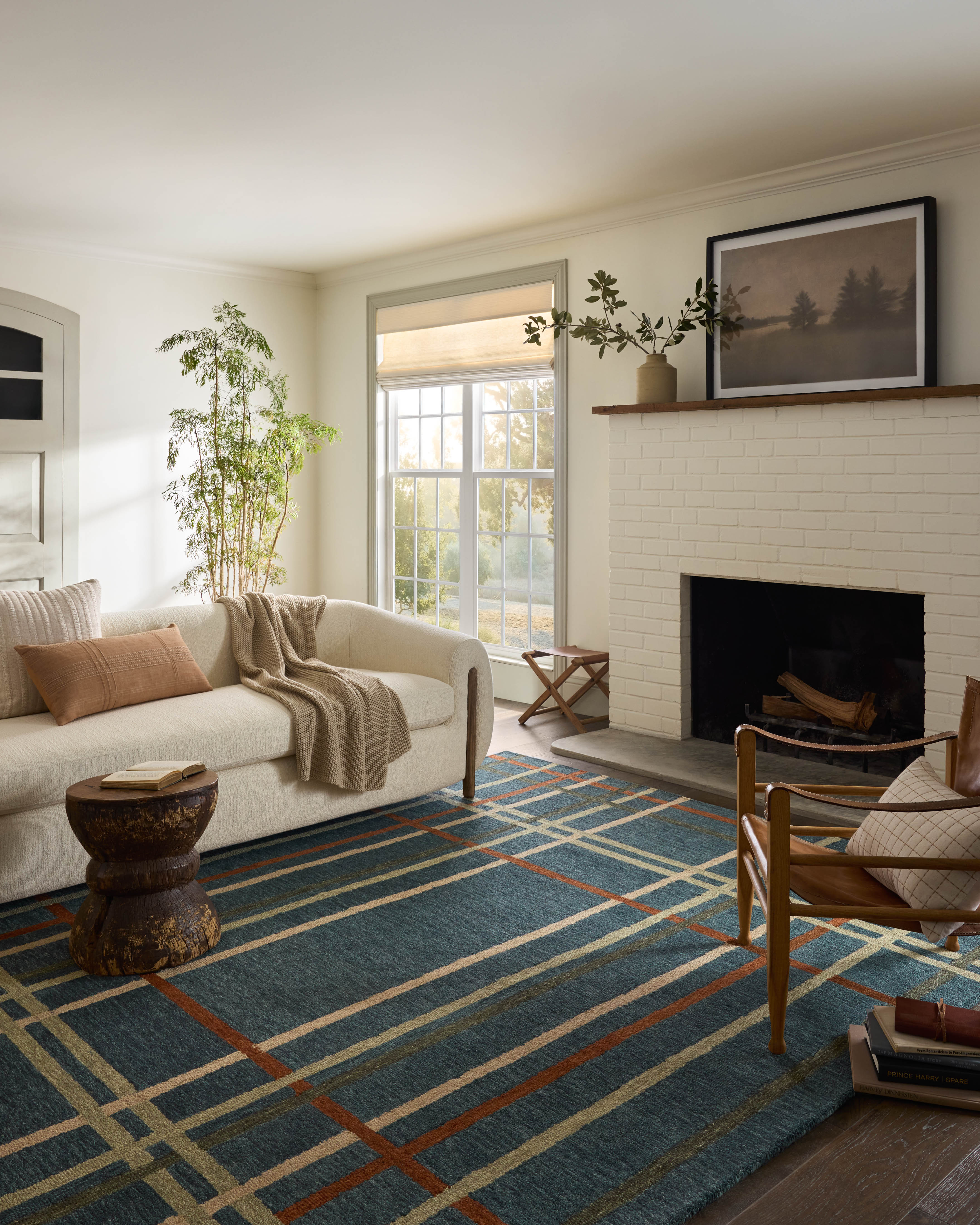Magnolia Home by Joanna Gaines x Loloi Waylon Denim / Multi Rug RUGS - wool Loloi 18" x 18" sample