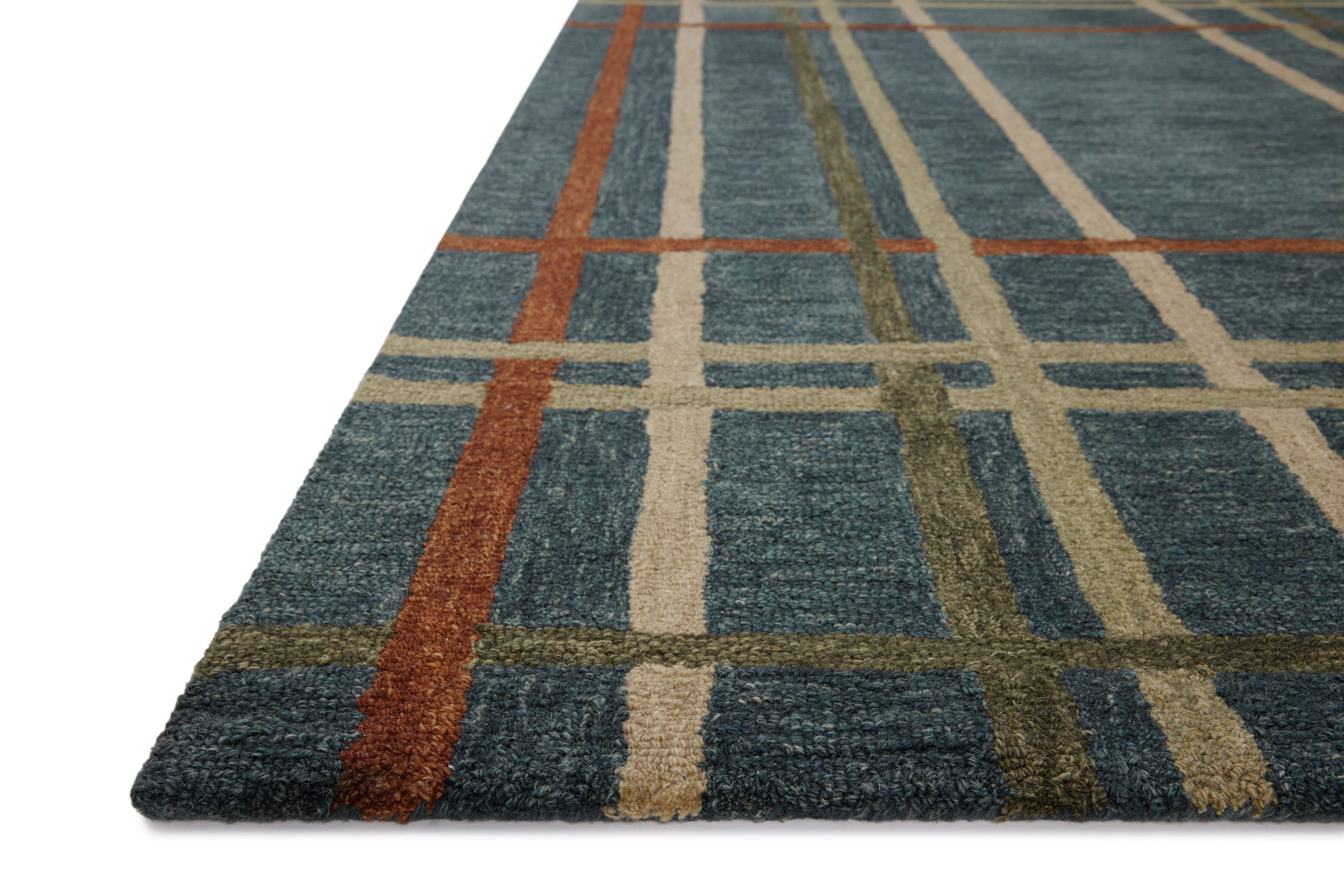 Magnolia Home by Joanna Gaines x Loloi Waylon Denim / Multi Rug RUGS - wool Loloi