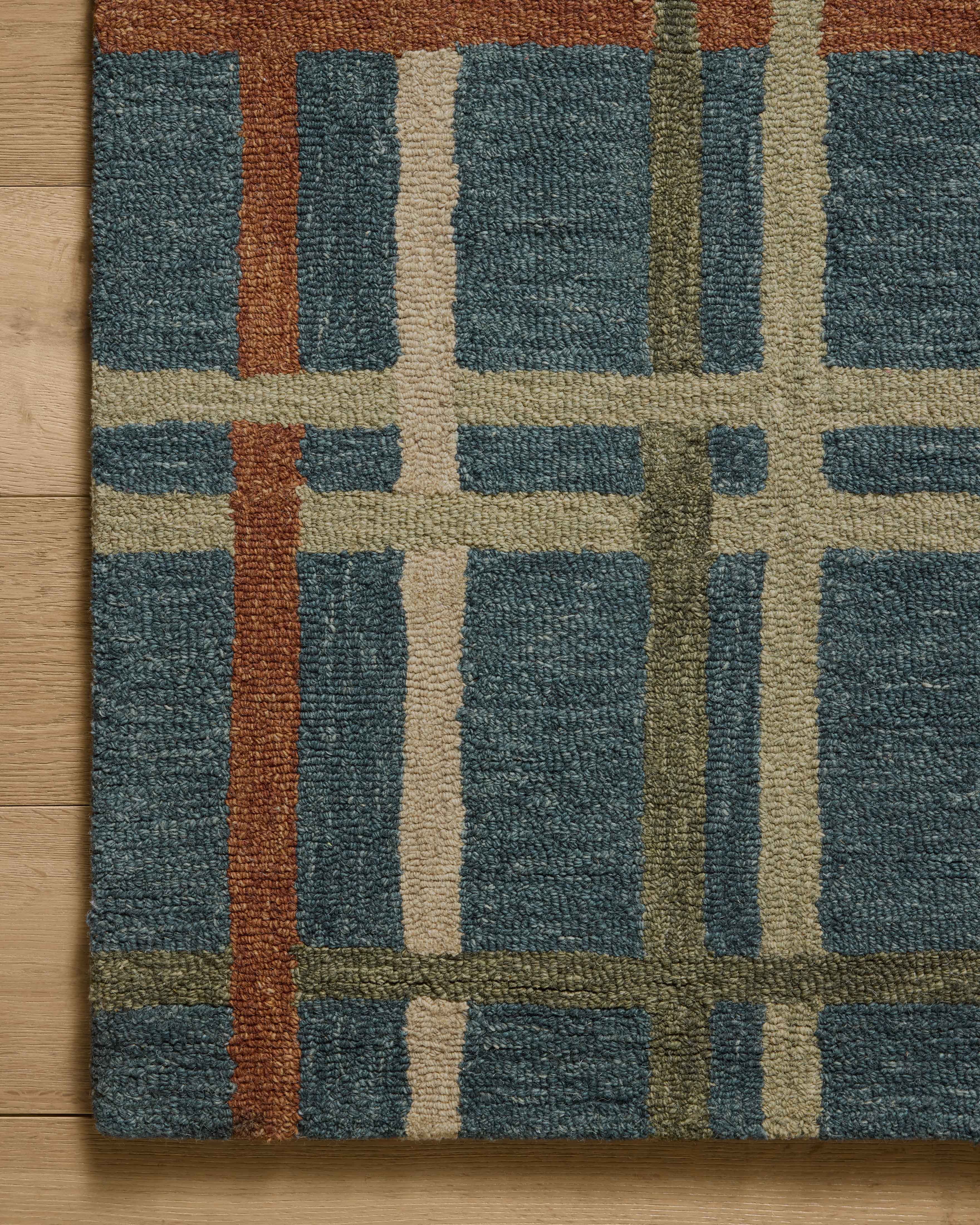 Magnolia Home by Joanna Gaines x Loloi Waylon Denim / Multi Rug RUGS - wool Loloi 18" x 18" sample