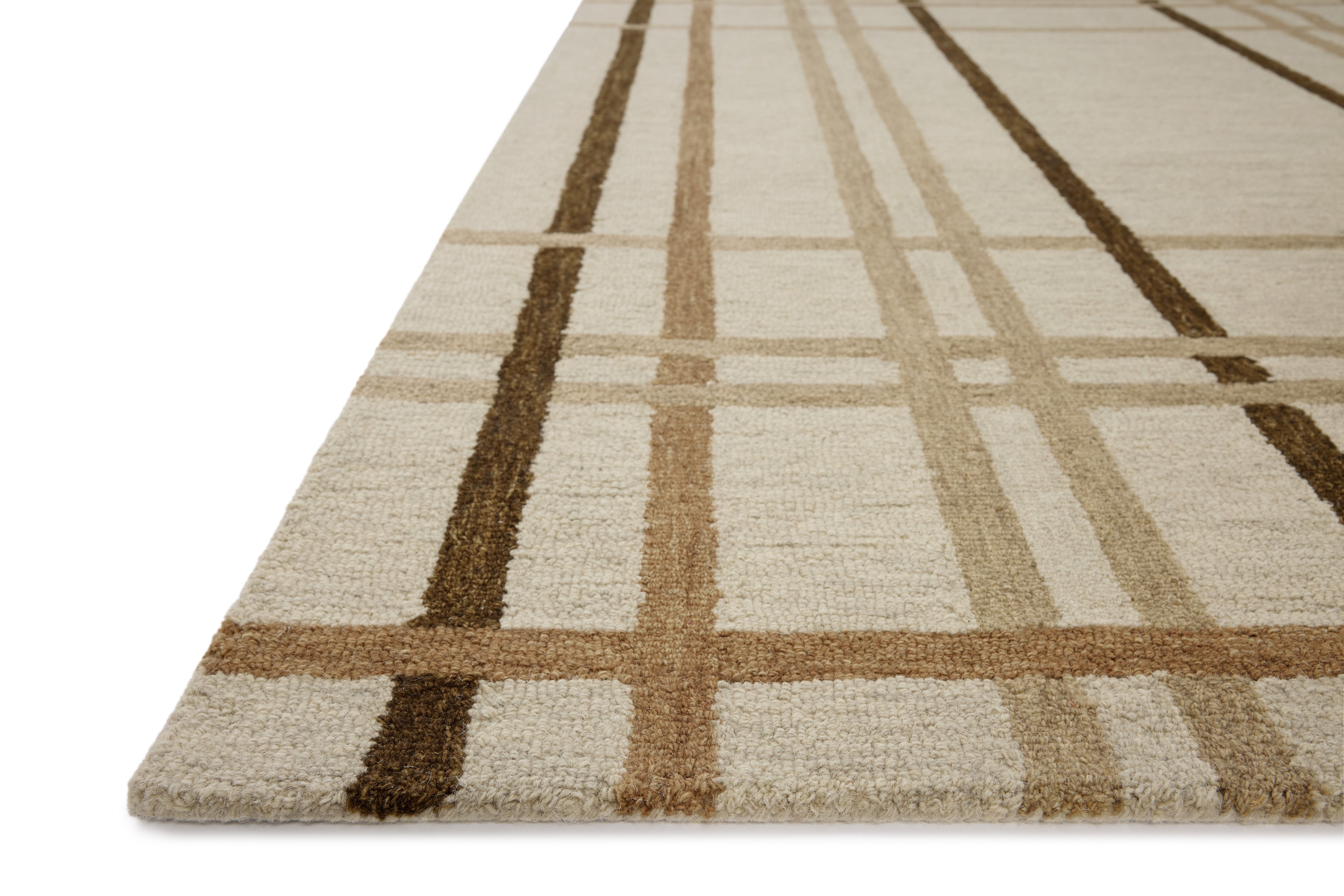 Magnolia Home by Joanna Gaines x Loloi Waylon Natural / Bark Rug RUGS - wool Loloi 18" x 18" sample