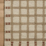 Magnolia Home by Joanna Gaines x Loloi Waylon Natural / Rust Rug RUGS - wool Loloi 18" x 18" sample