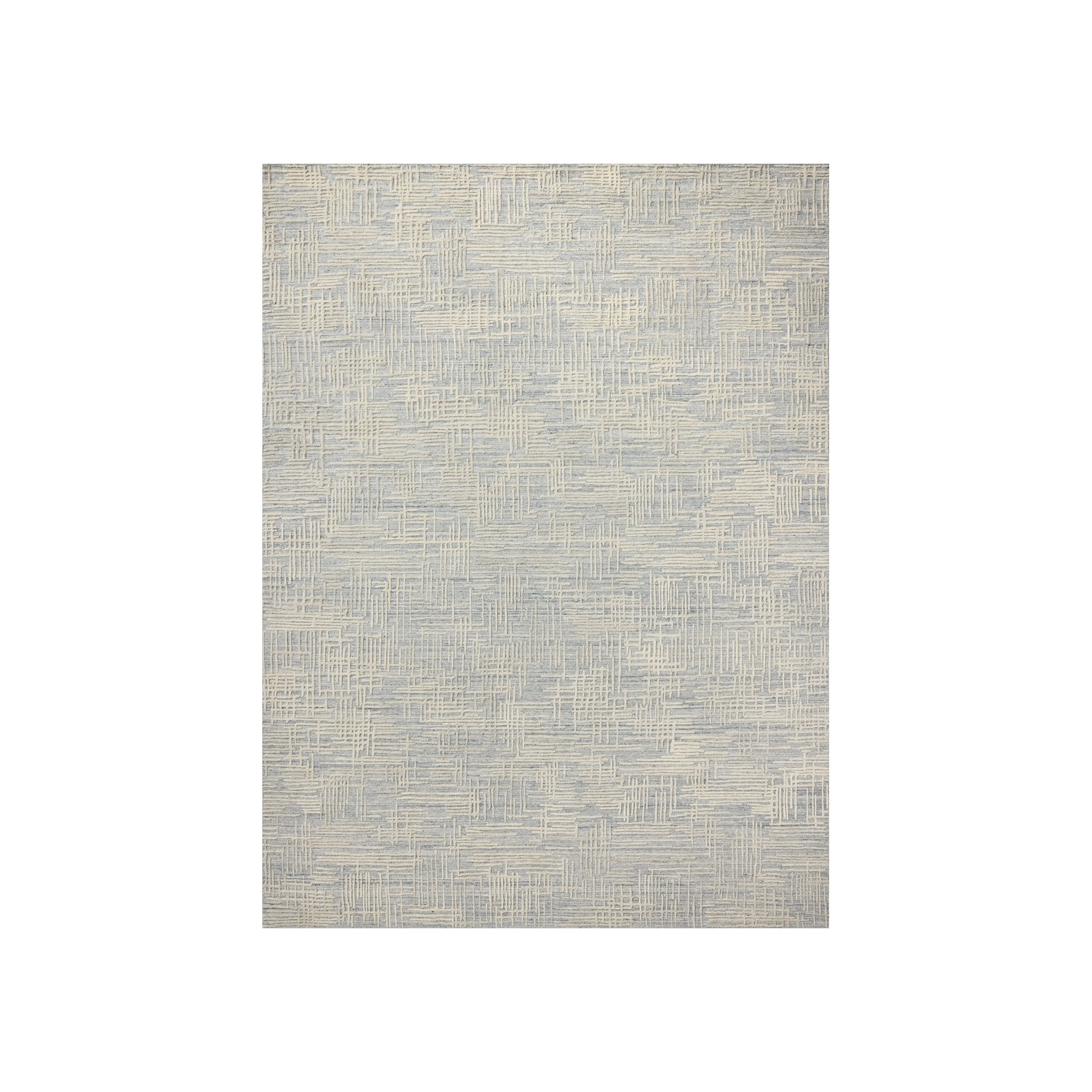 Loloi Woodriff Blue / Bone Rug, 18" x 18"