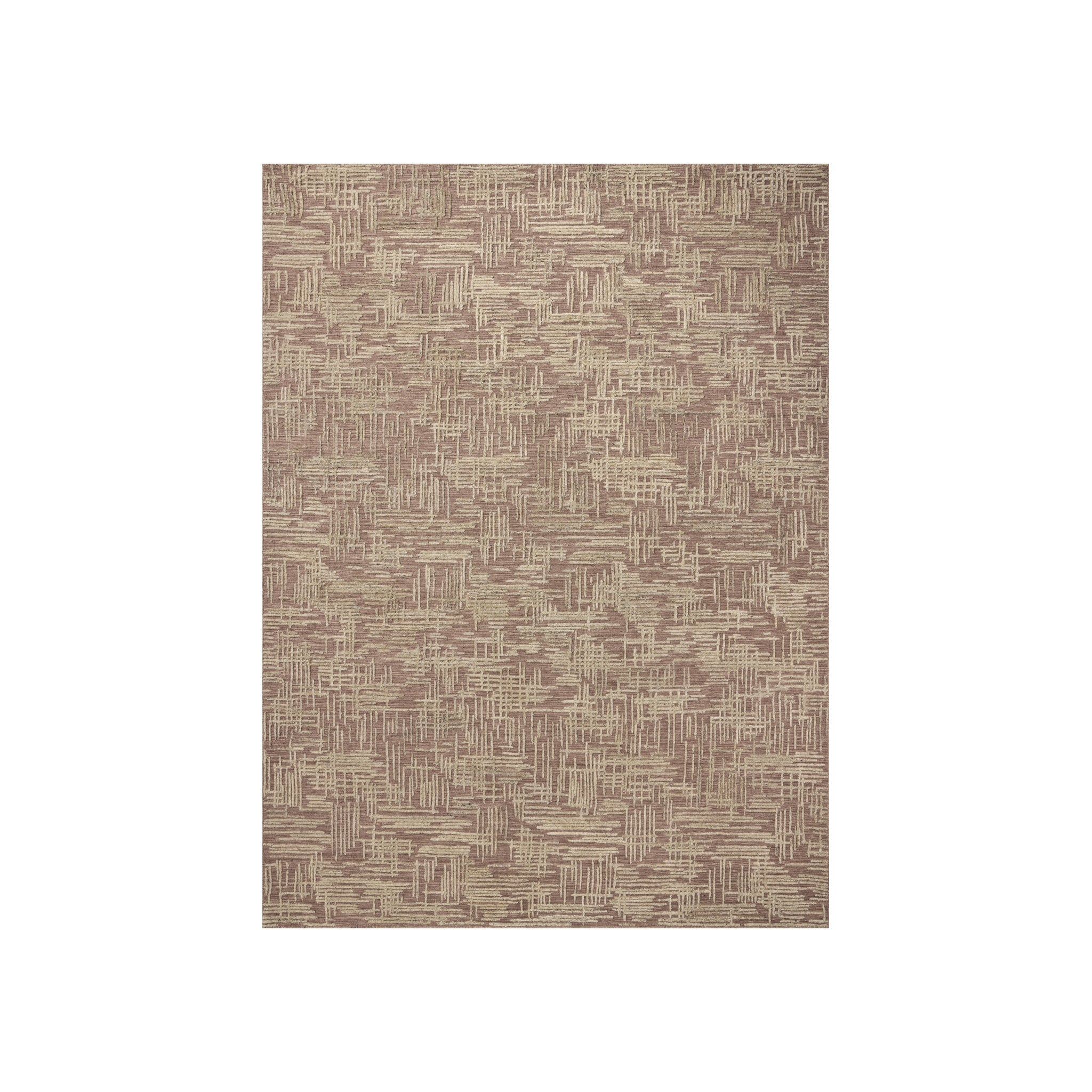 Loloi Woodriff Brick / Natural Rug, 18" x 18"