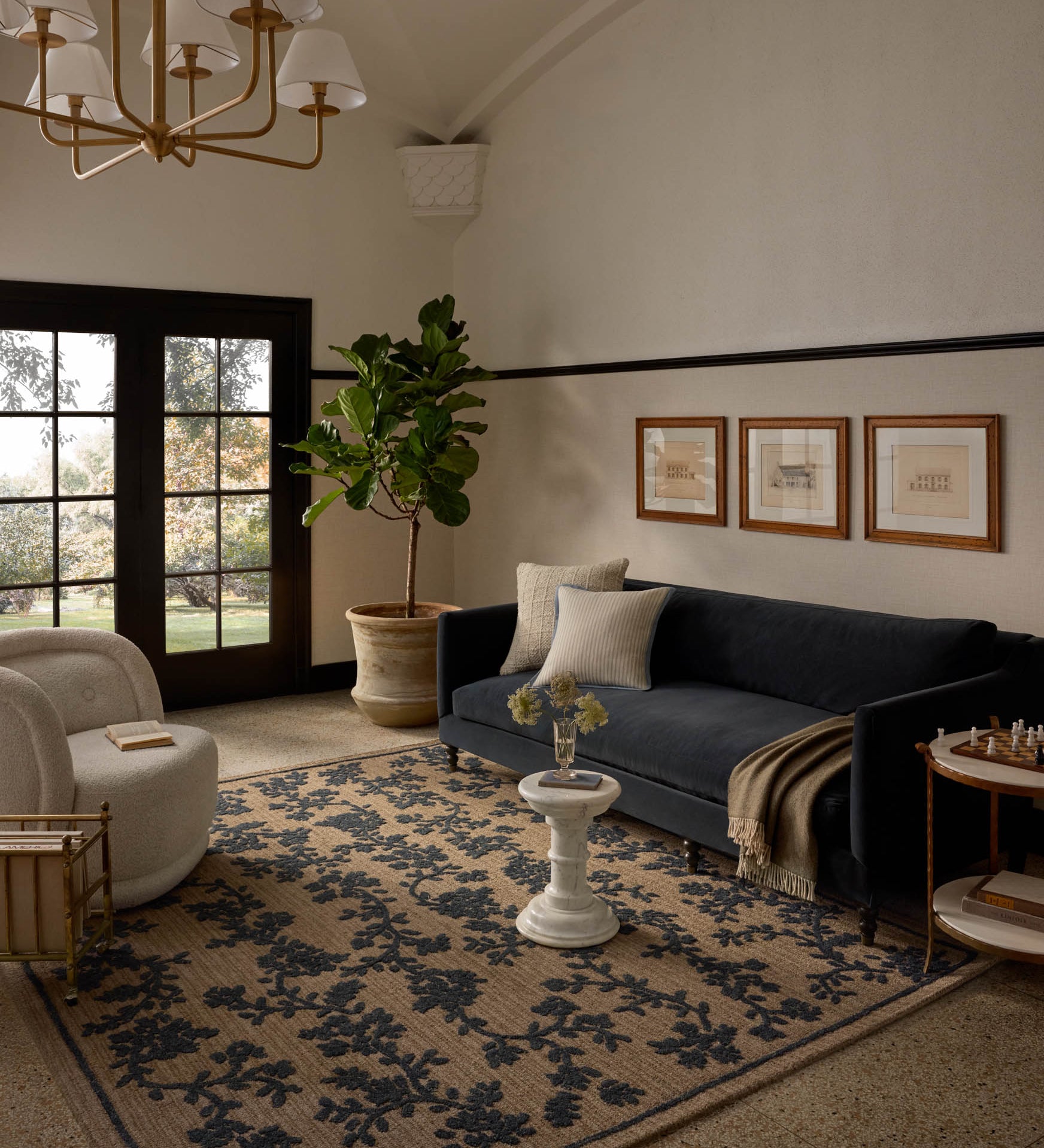 Magnolia Home x Loloi Winslet Latte / Navy Rug - Rug & Weave