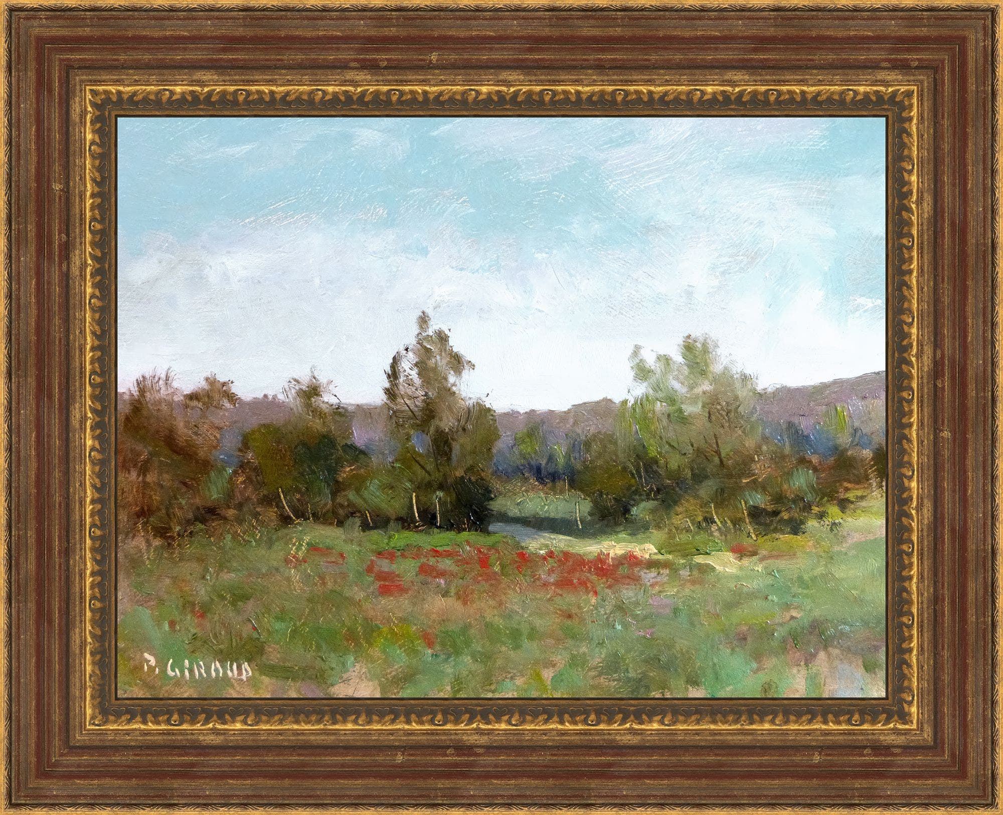 "Field of Red Flowers" Framed Art Print ARTWORK - framed art Wendover Art Group
