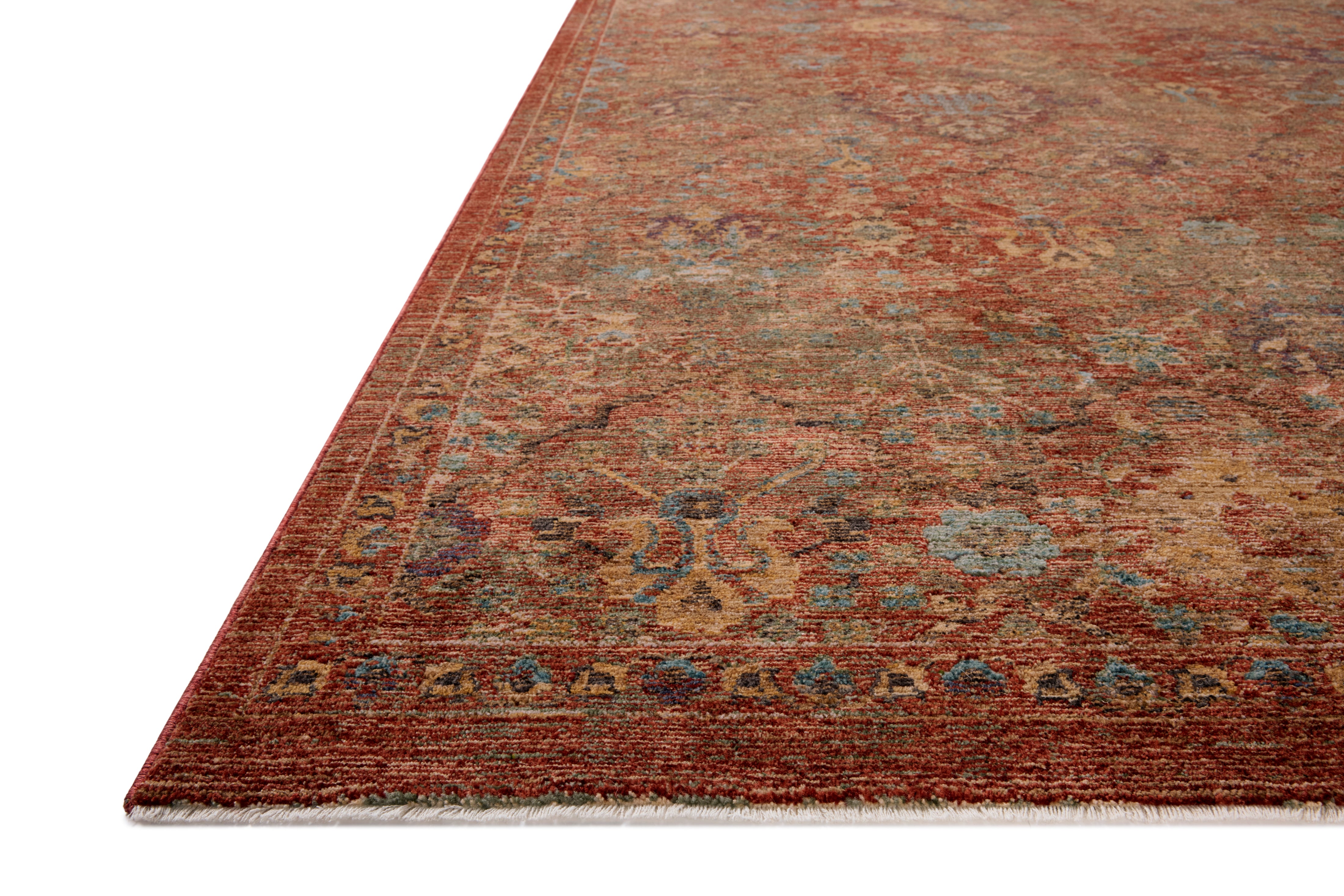 Loloi Winchester Rust / Multi Square Rug RUGS - synthetic Loloi
