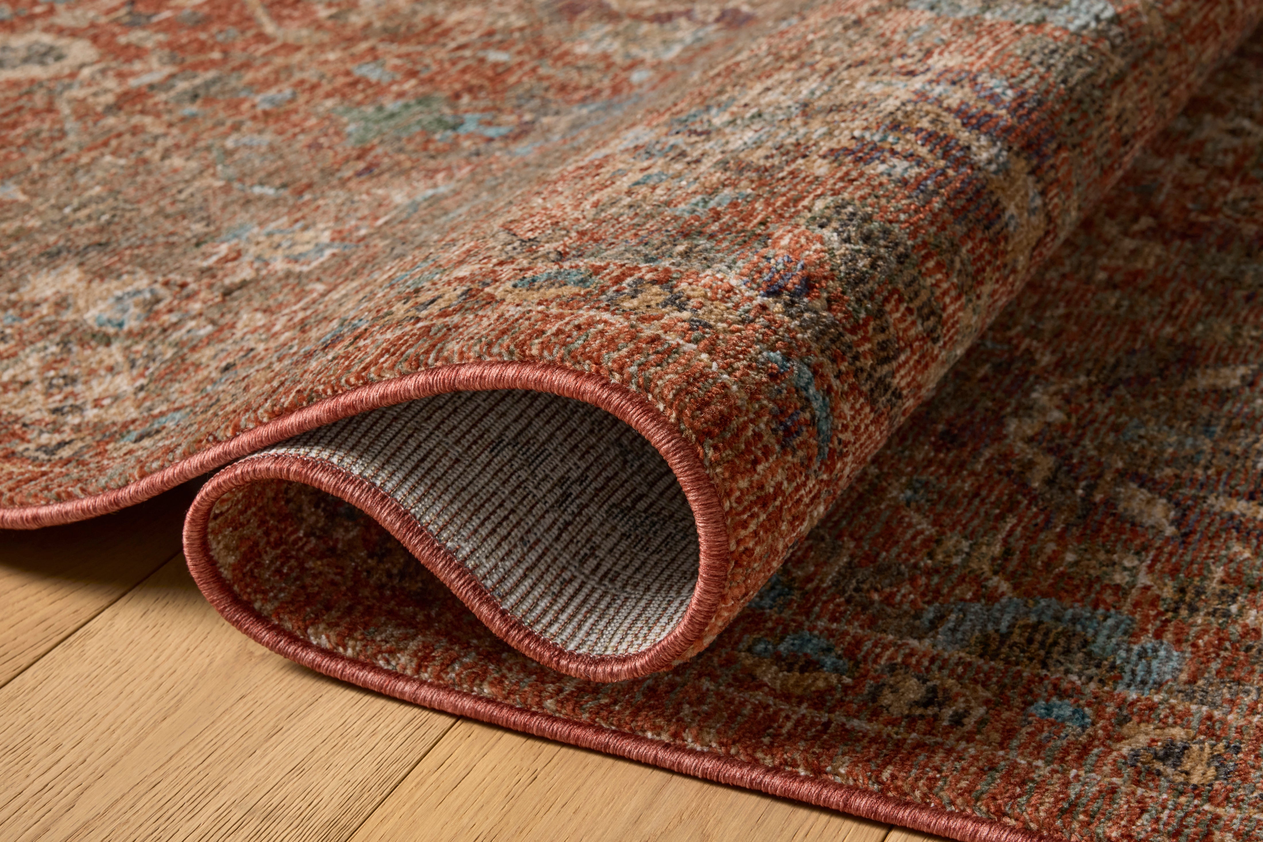 Loloi Winchester Rust / Multi Rug RUGS - synthetic Loloi 18" x 18"