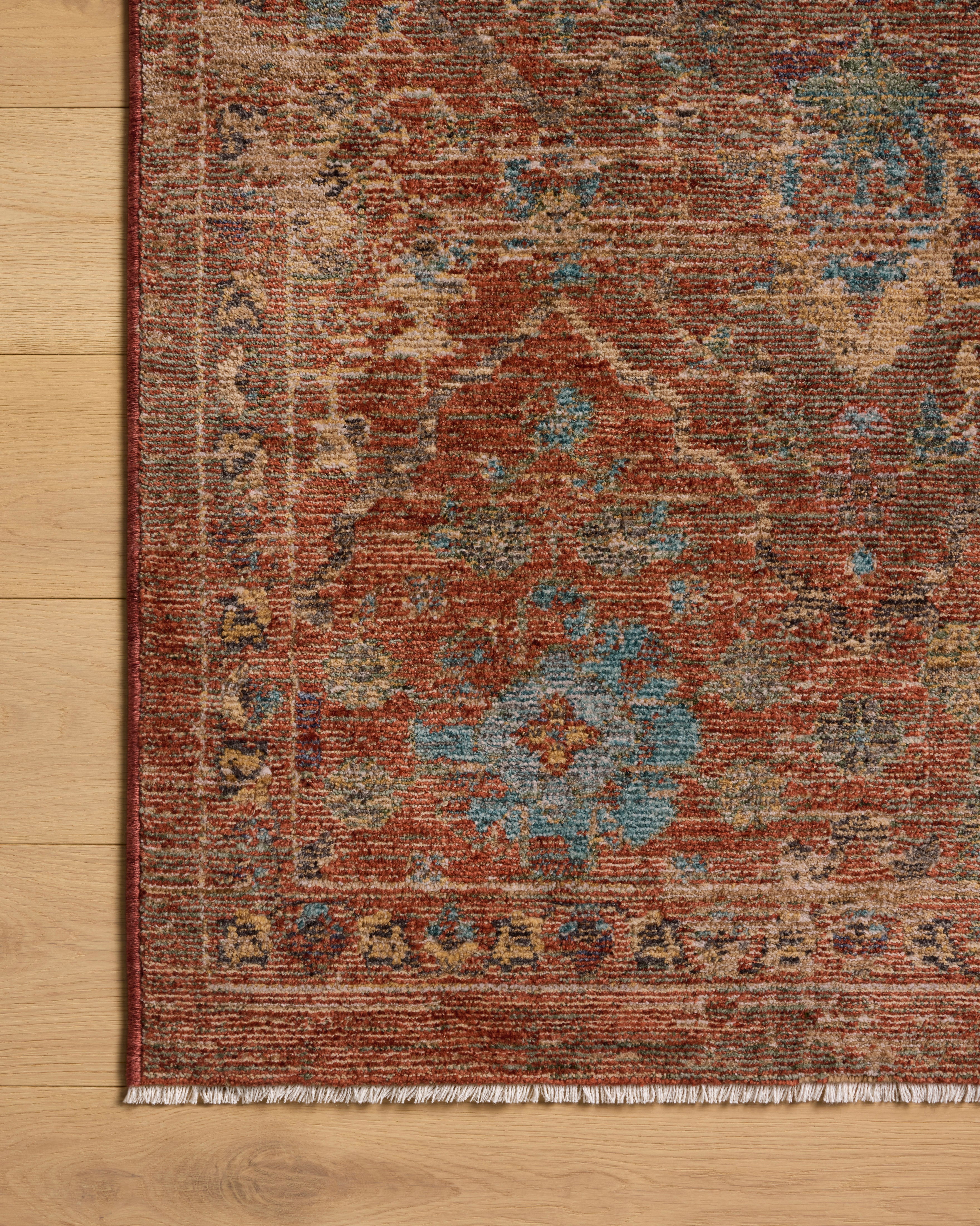 Loloi Winchester Rust / Multi Rug RUGS - synthetic Loloi 18" x 18"