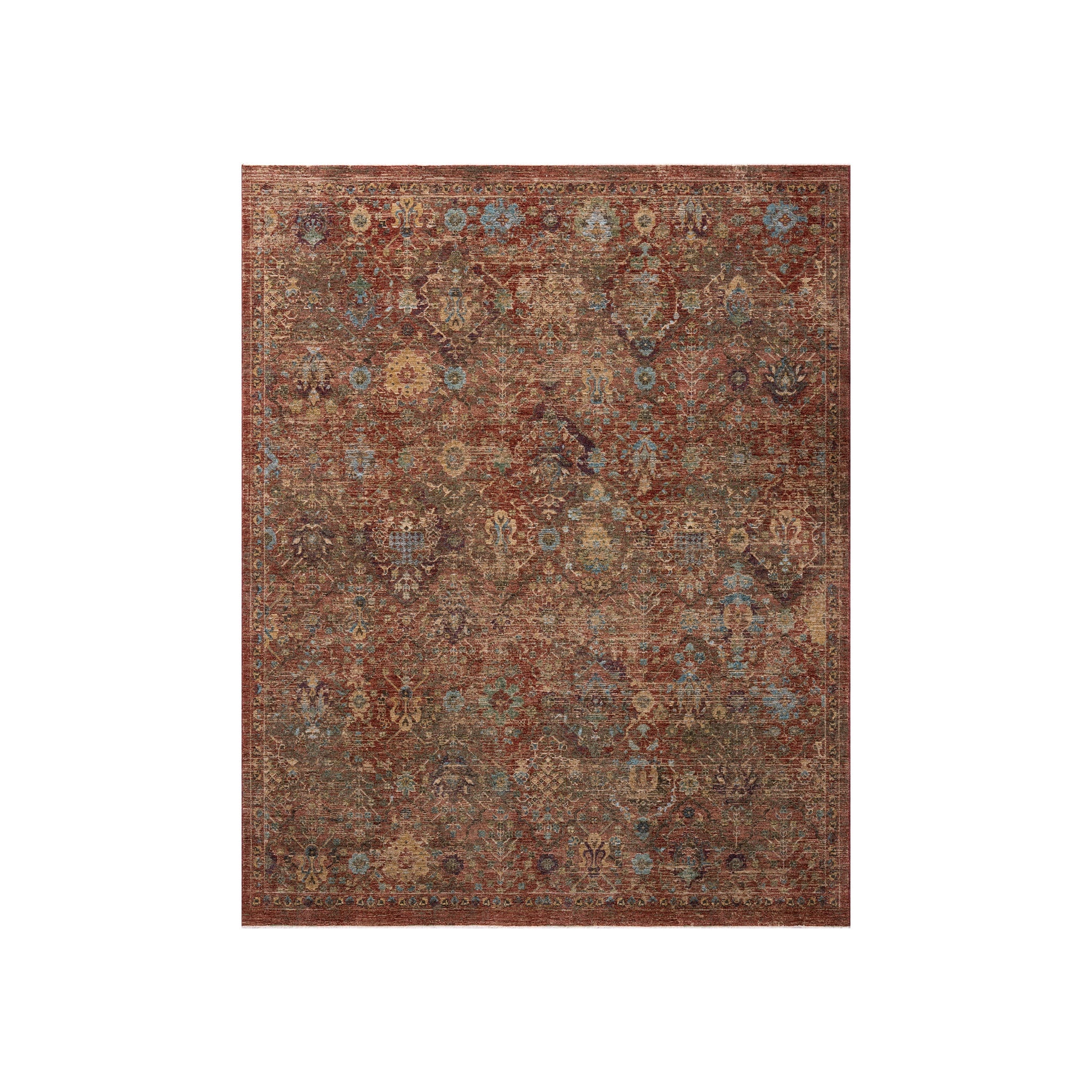 Loloi Winchester Rust / Multi Rug, 18" x 18"
