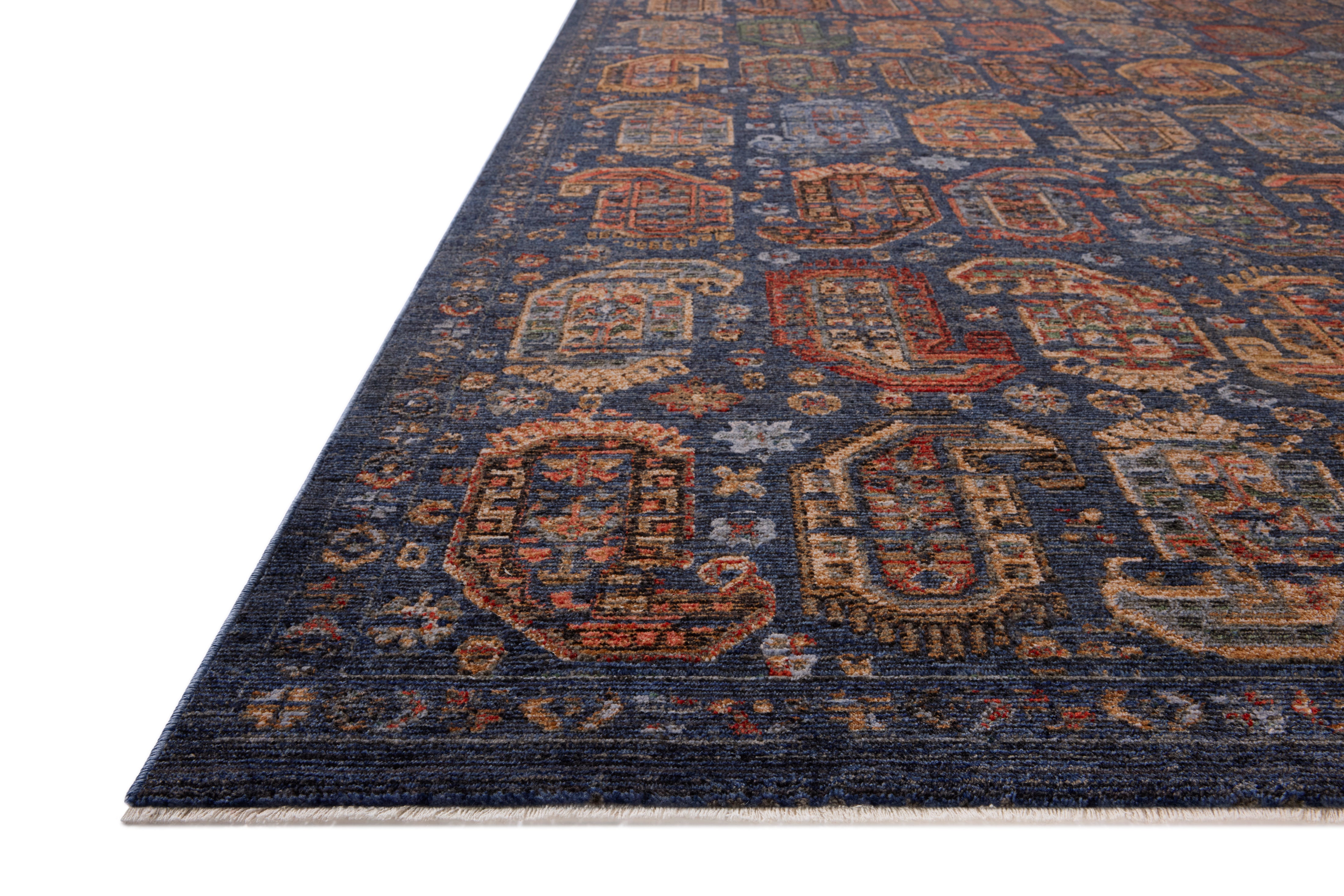Loloi Winchester Navy / Multi Square Rug RUGS - synthetic Loloi