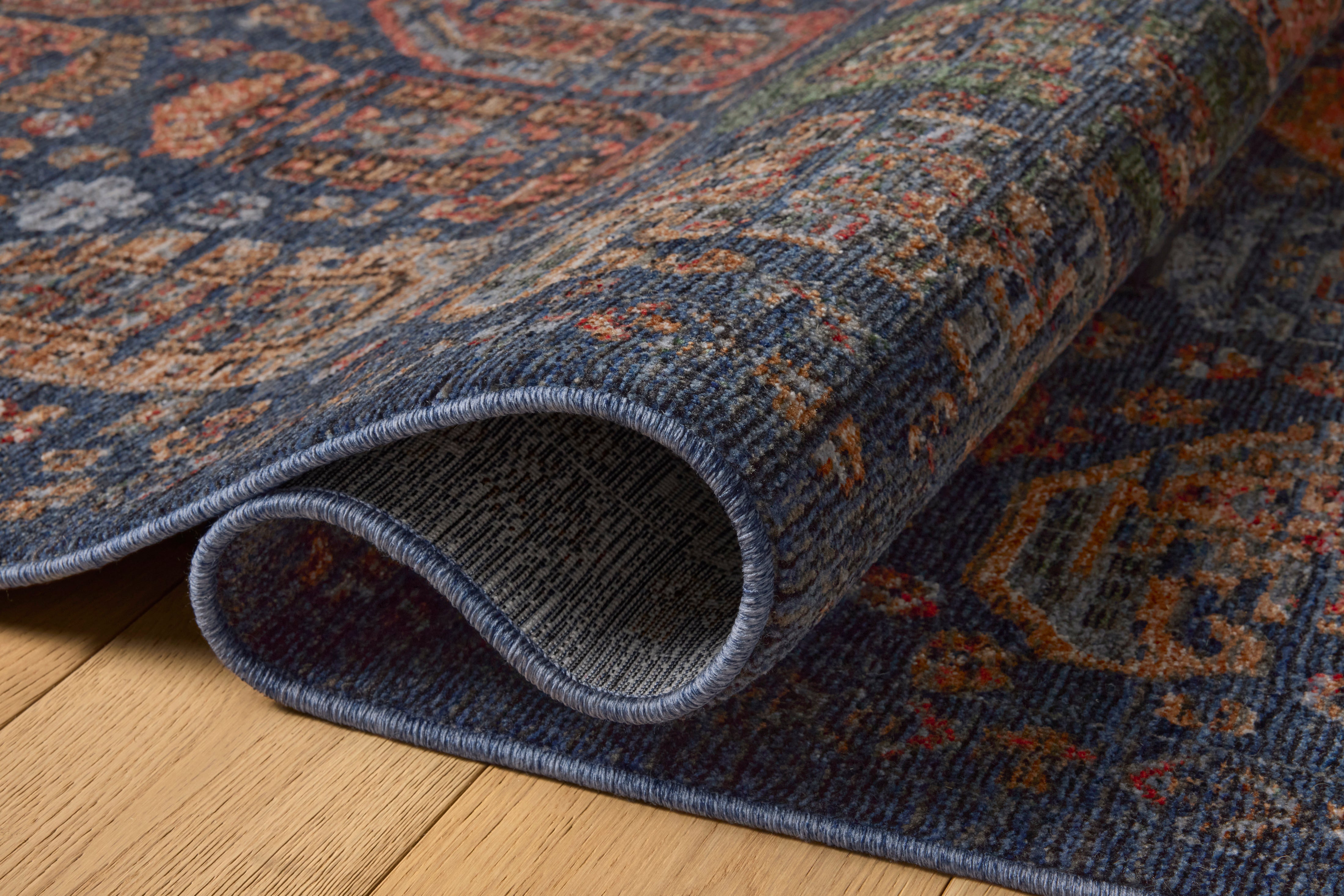 Loloi Winchester Navy / Multi Rug RUGS - synthetic Loloi 18" x 18"
