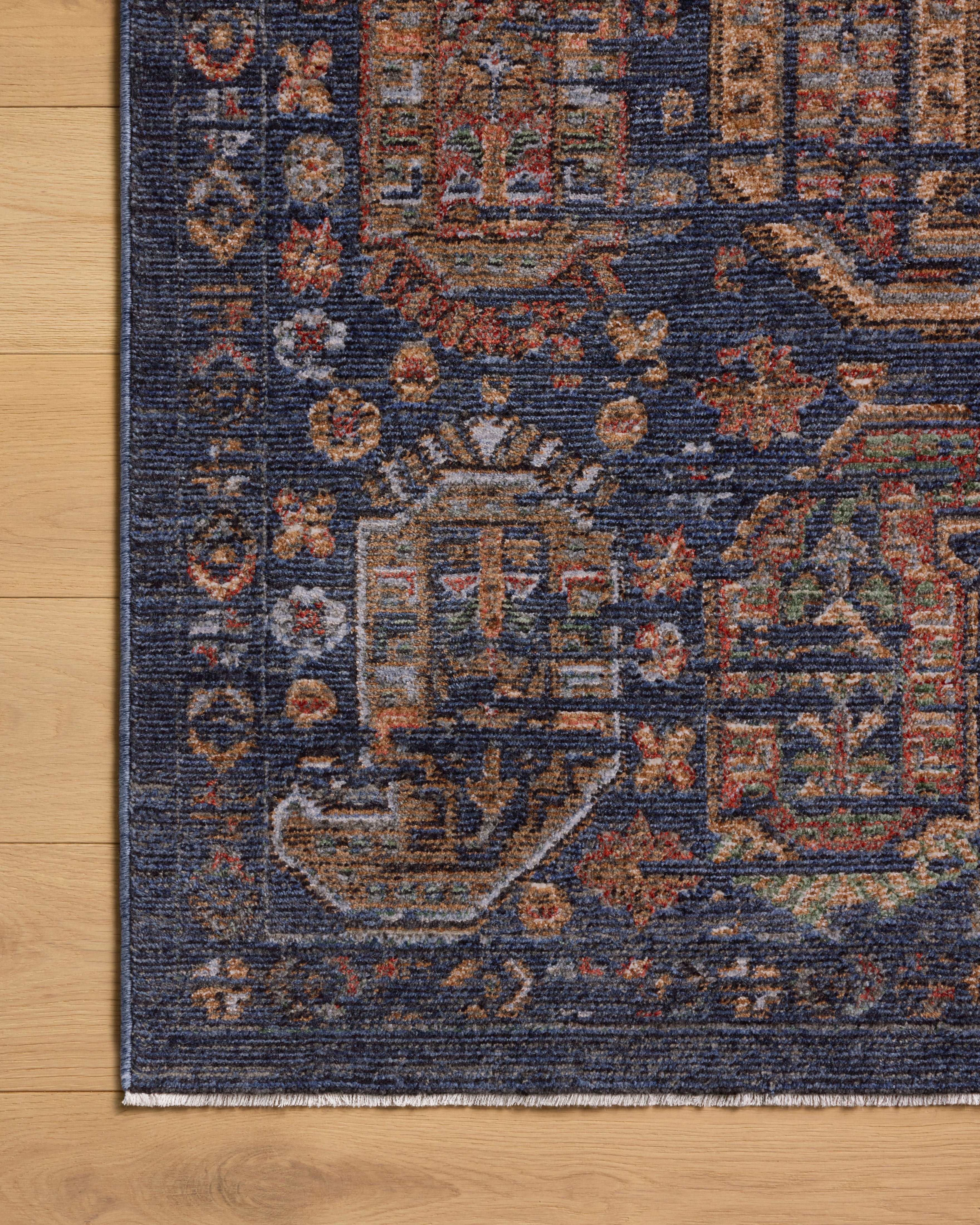 Loloi Winchester Navy / Multi Rug RUGS - synthetic Loloi 18" x 18"