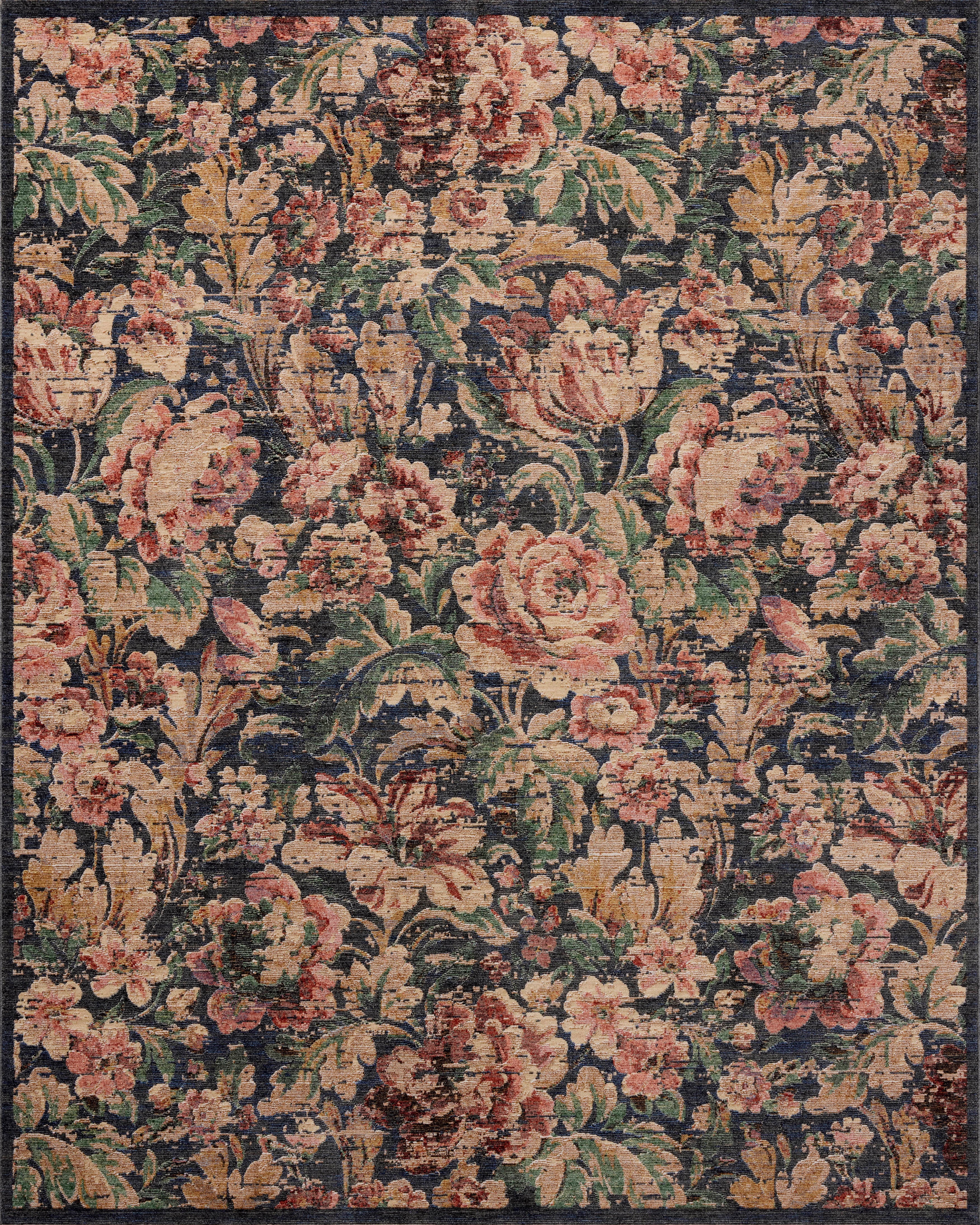 Loloi Winchester Midnight / Blush Square Rug RUGS - synthetic Loloi