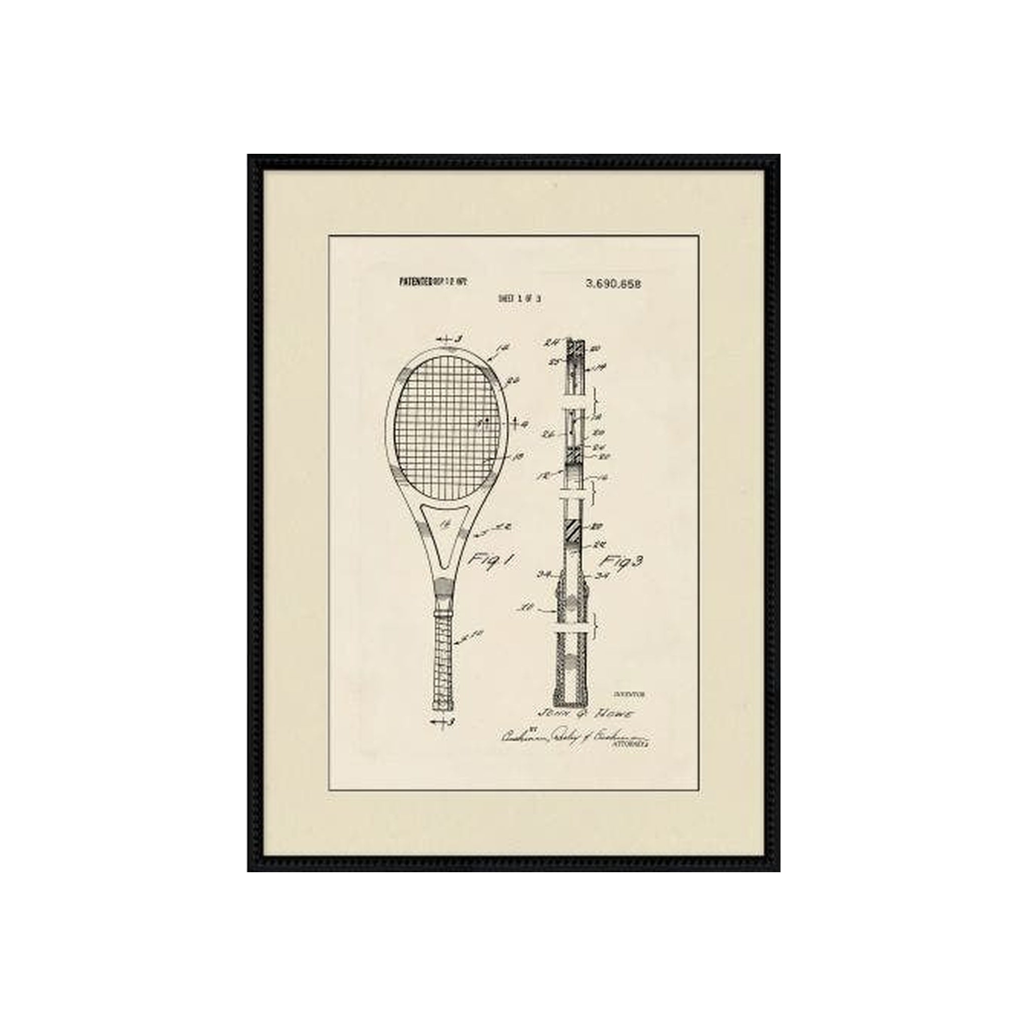 Anatomy of Tennis 1 ARTWORK - framed art Wendover Art Group