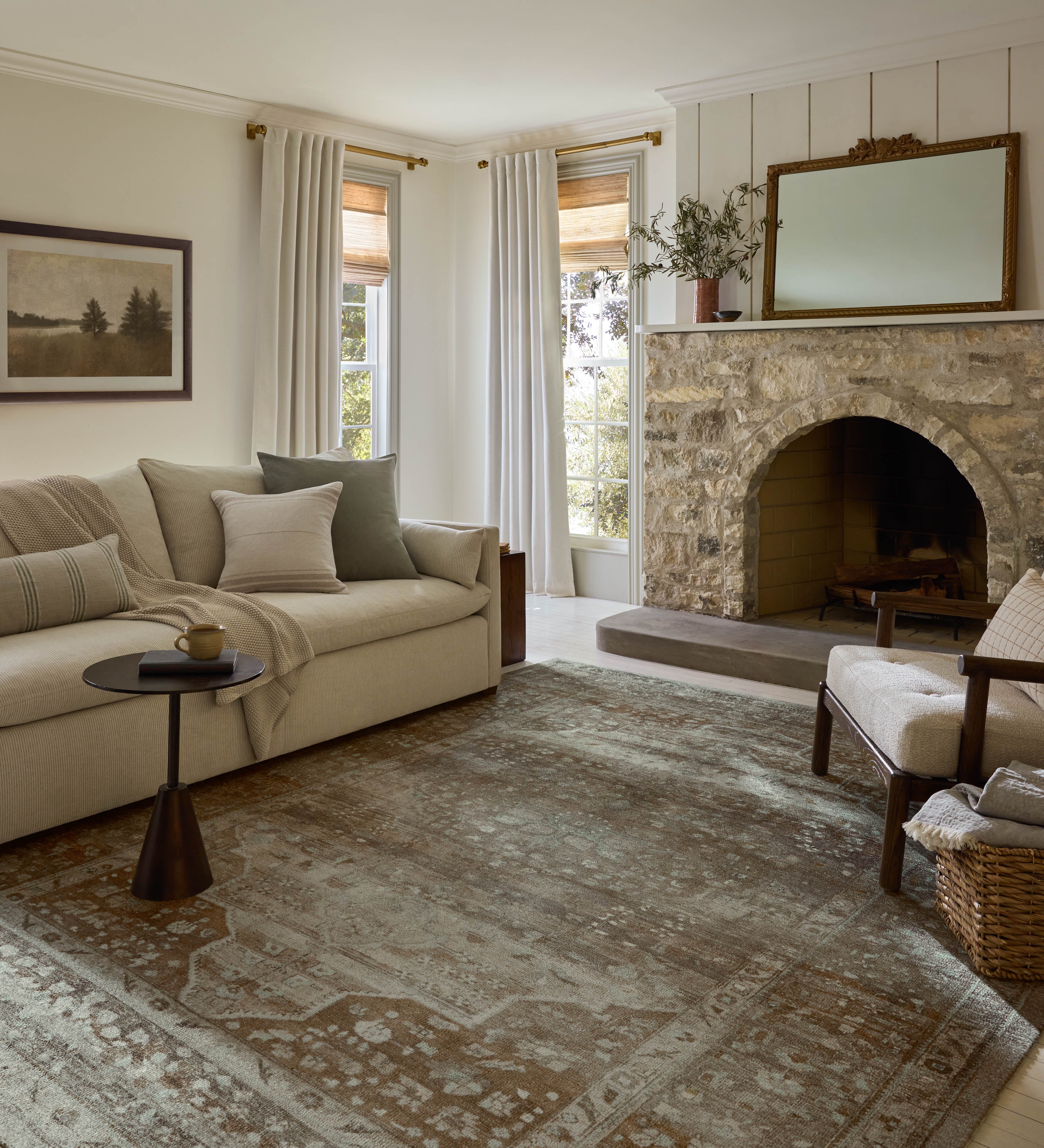 Magnolia Home by Joanna Gaines x Loloi Wimberly Earth / Multi Rug RUGS - synthetic Loloi 18" x 18" sample
