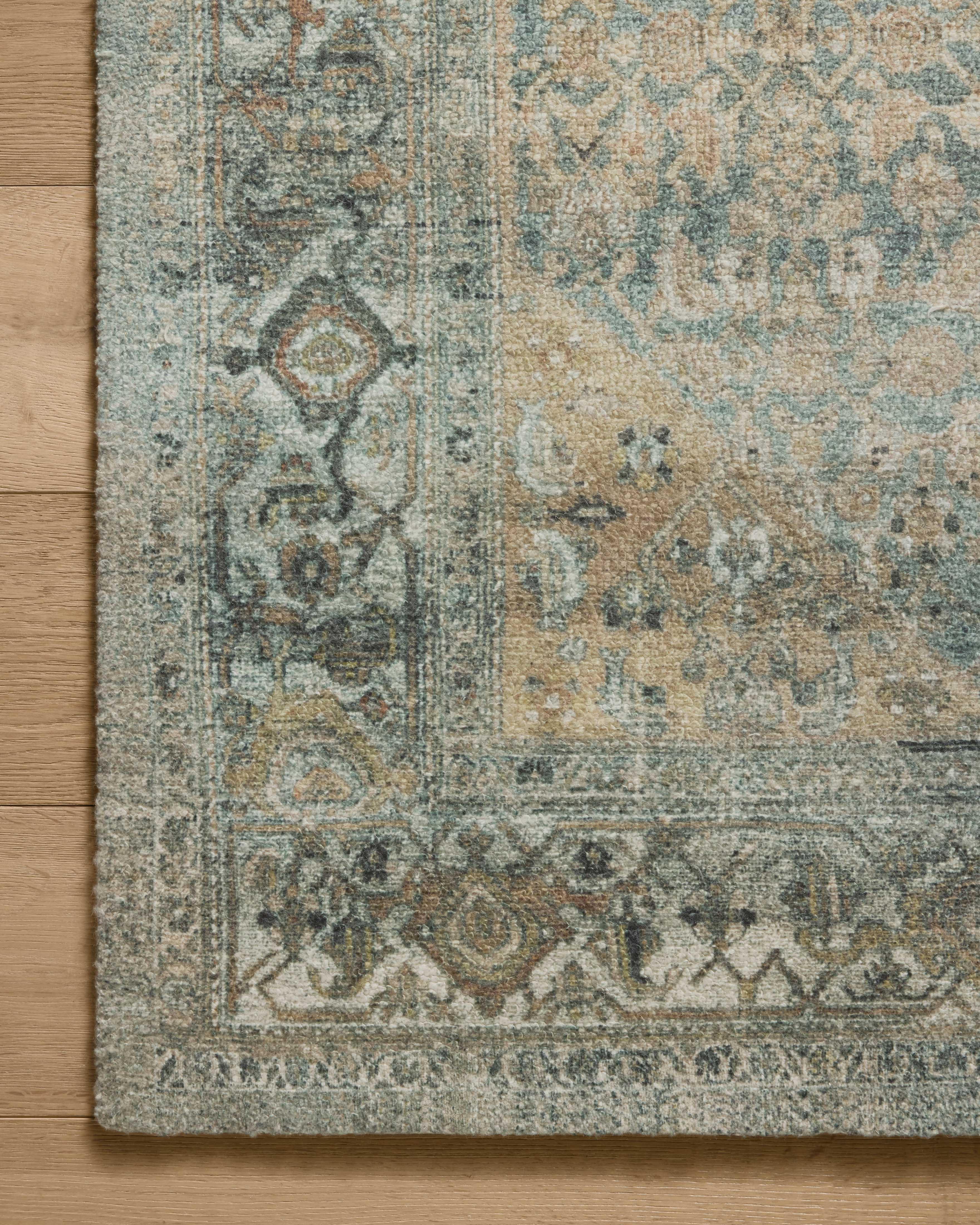 Magnolia Home by Joanna Gaines x Loloi Wimberly Lagoon / Wheat Rug RUGS - synthetic Loloi 18" x 18" sample