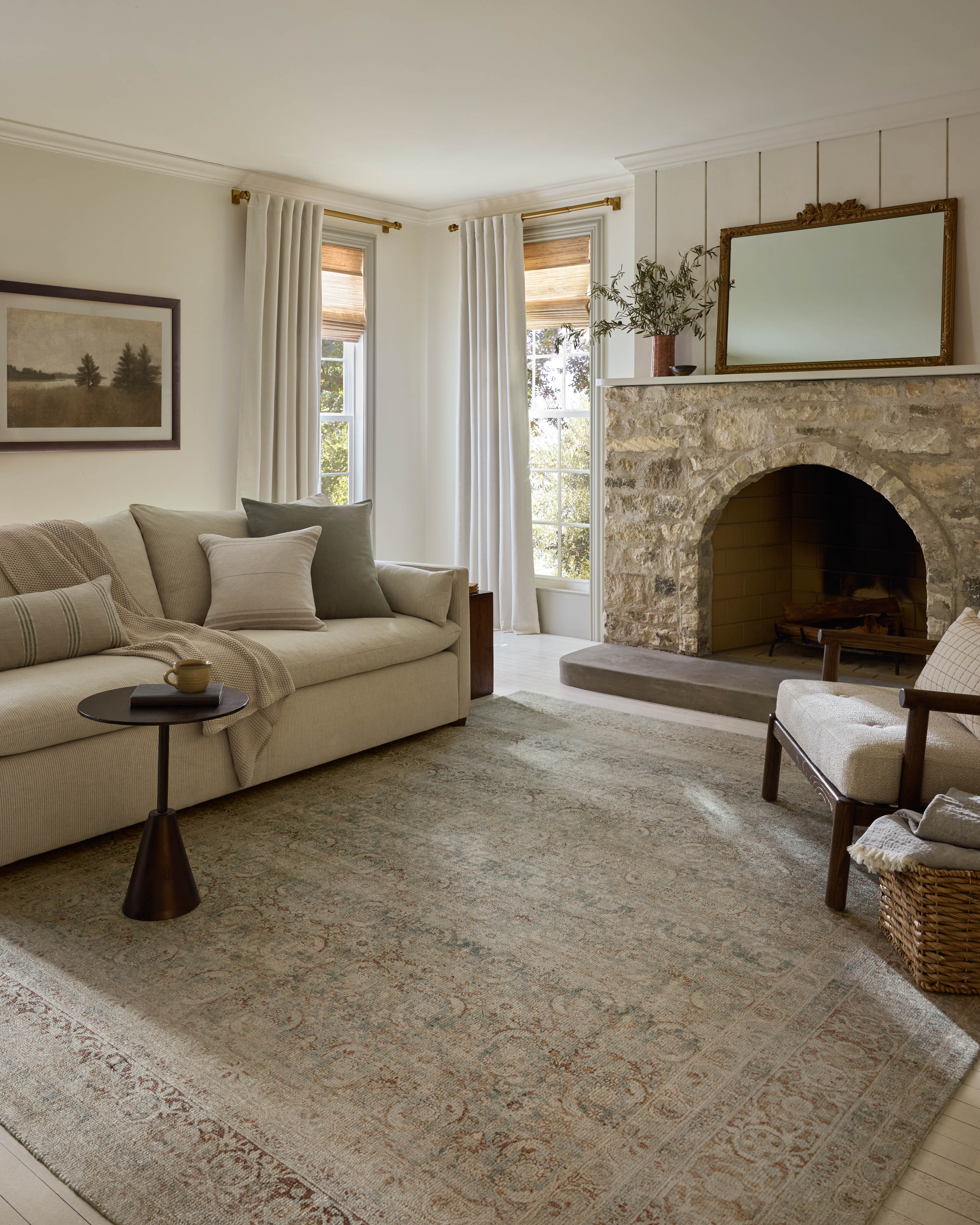 Magnolia Home by Joanna Gaines x Loloi Wimberly Sky / Copper Rug RUGS - synthetic Loloi