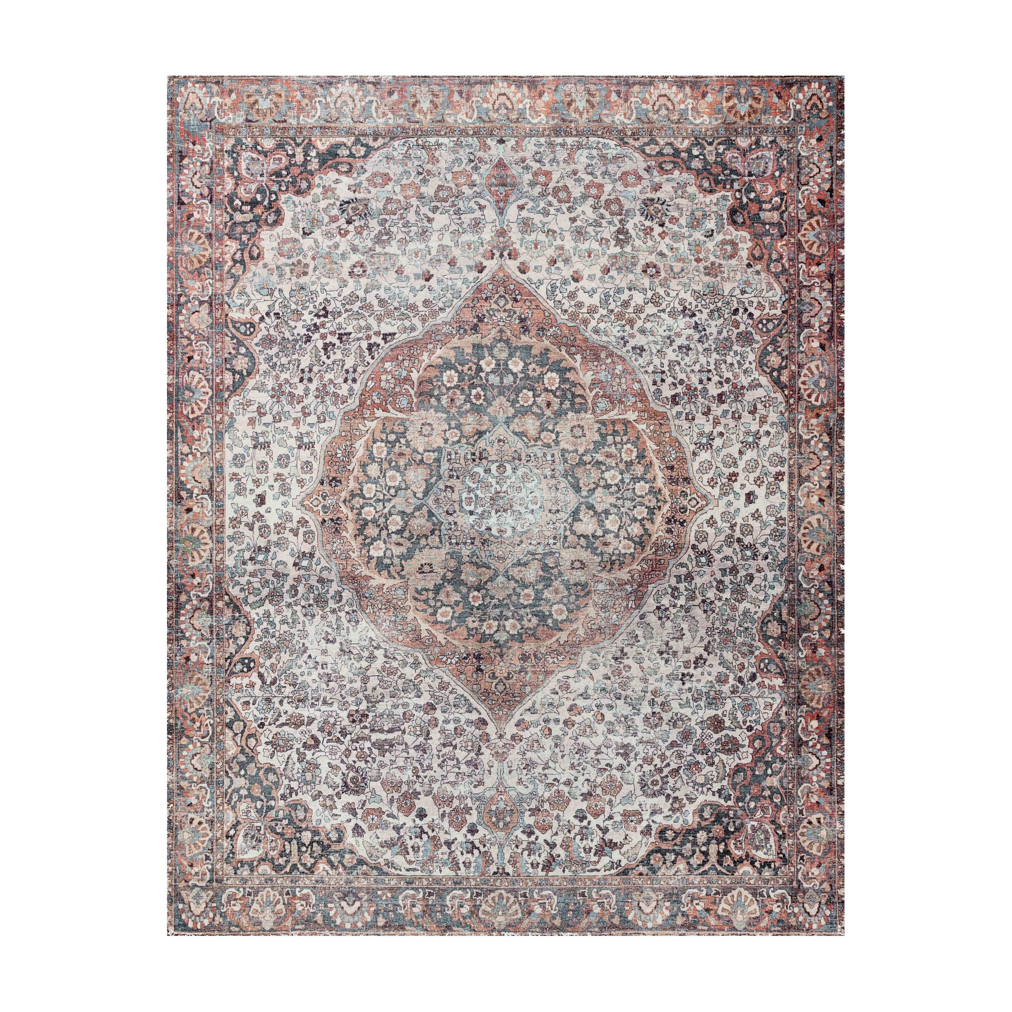 Loloi Wynter Red / Multi Rug RUGS - synthetic Loloi 18" x 18"