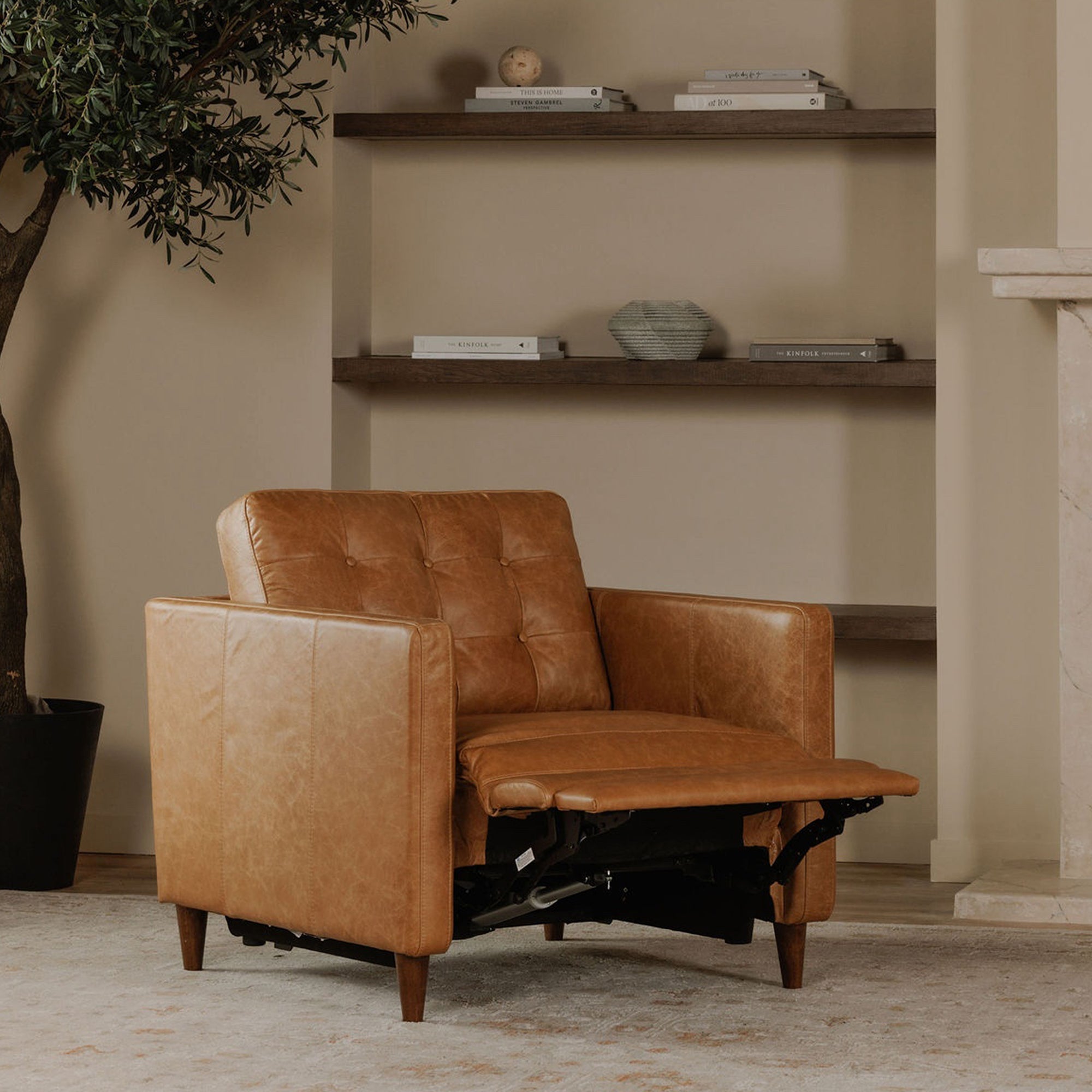 Bridgers Power Recliner Chair FURNITURE - lounge chair Moe's Furniture