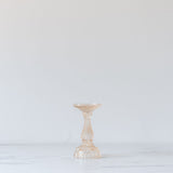 Pressed Glass Pillar Candle Holder - Rug & Weave