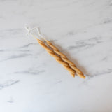 Twisted Beeswax Taper Candle by Handmade by Soleil - Rug & Weave