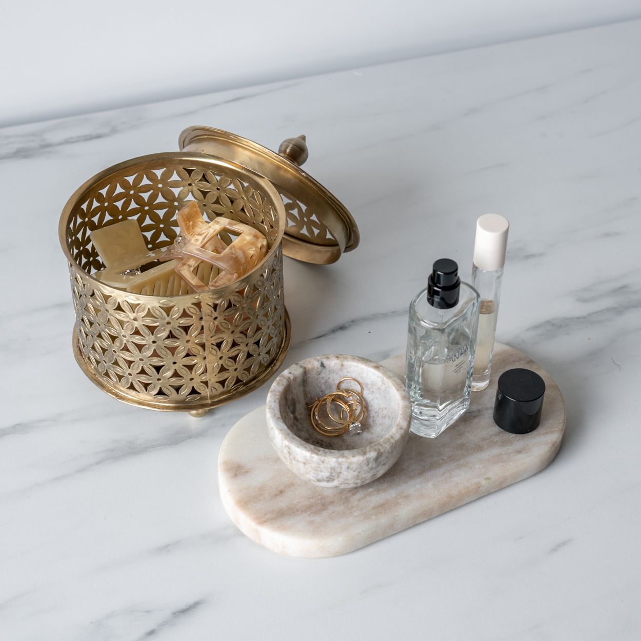 Antiqued Brass Jar with Lid - Rug & Weave