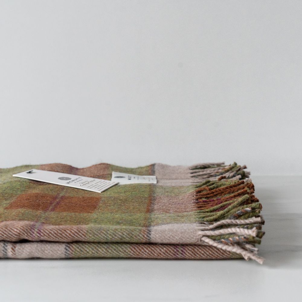 Supersoft Autumn Plaid Wool Blanket - Rug & Weave