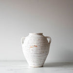 Medium Antique Whitewash Clay Pot with Handles - Rug & Weave