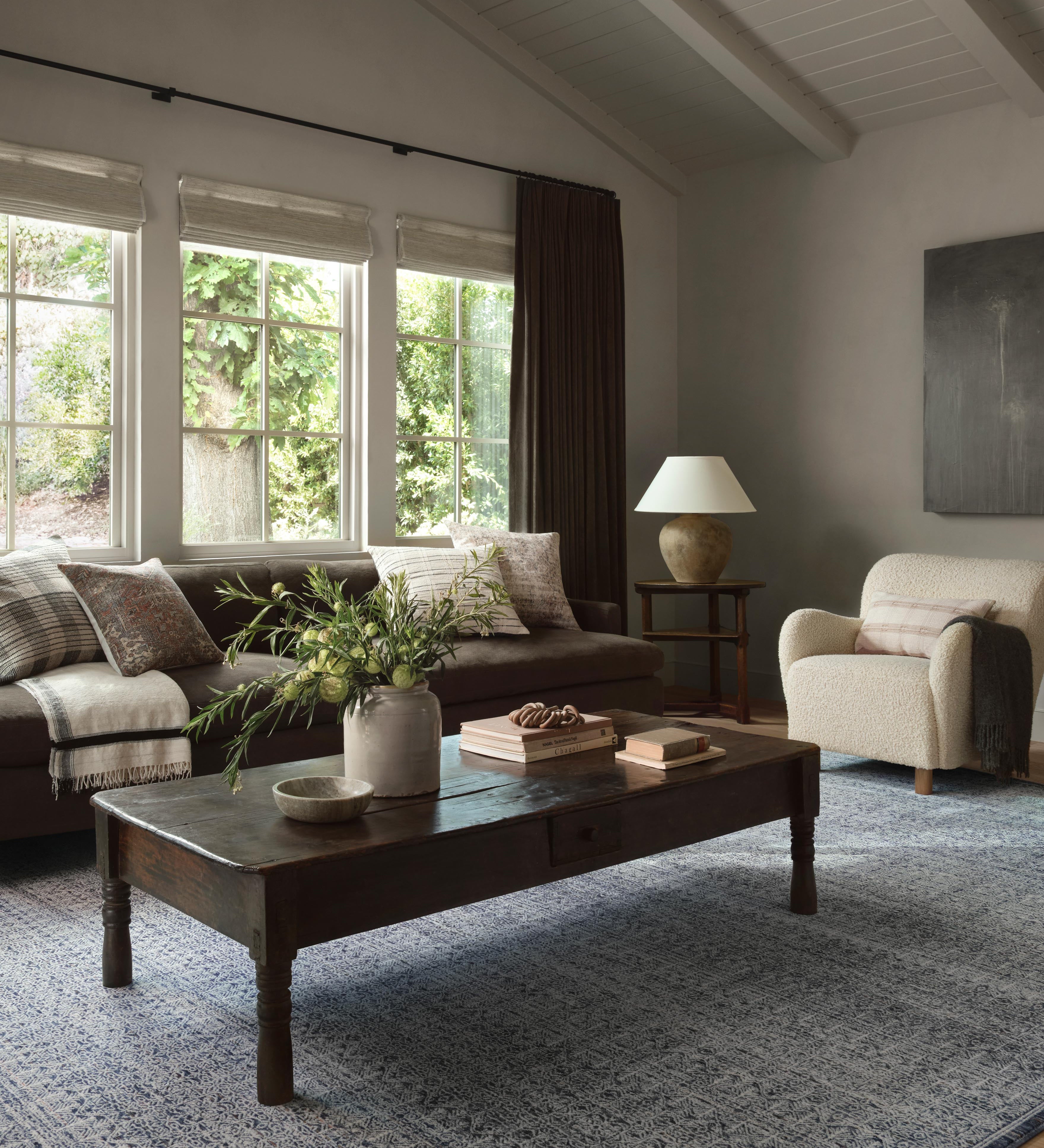 Amber Lewis x Loloi Zuma Denim / Ivory Rug