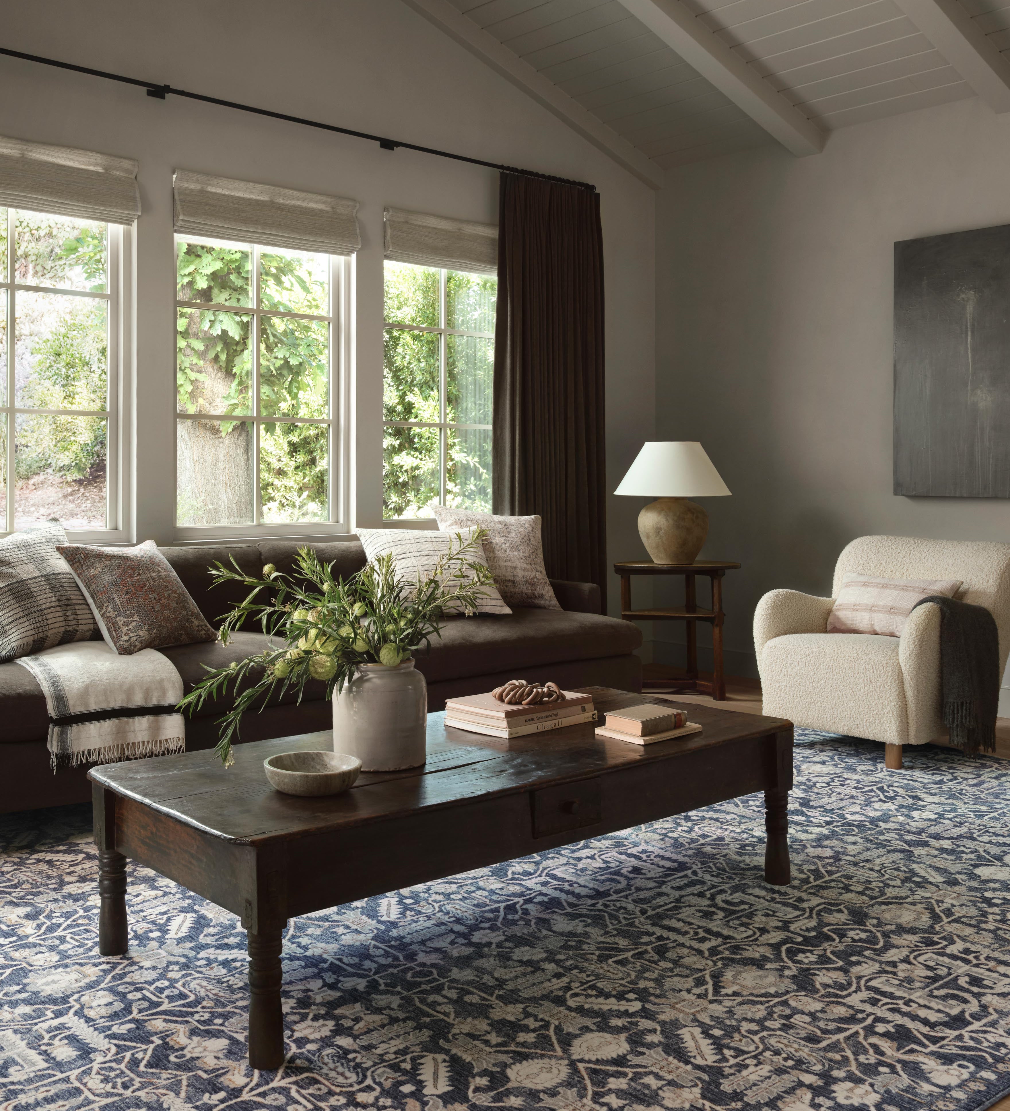 Amber Lewis x Loloi Zuma Blue / Ivory Rug