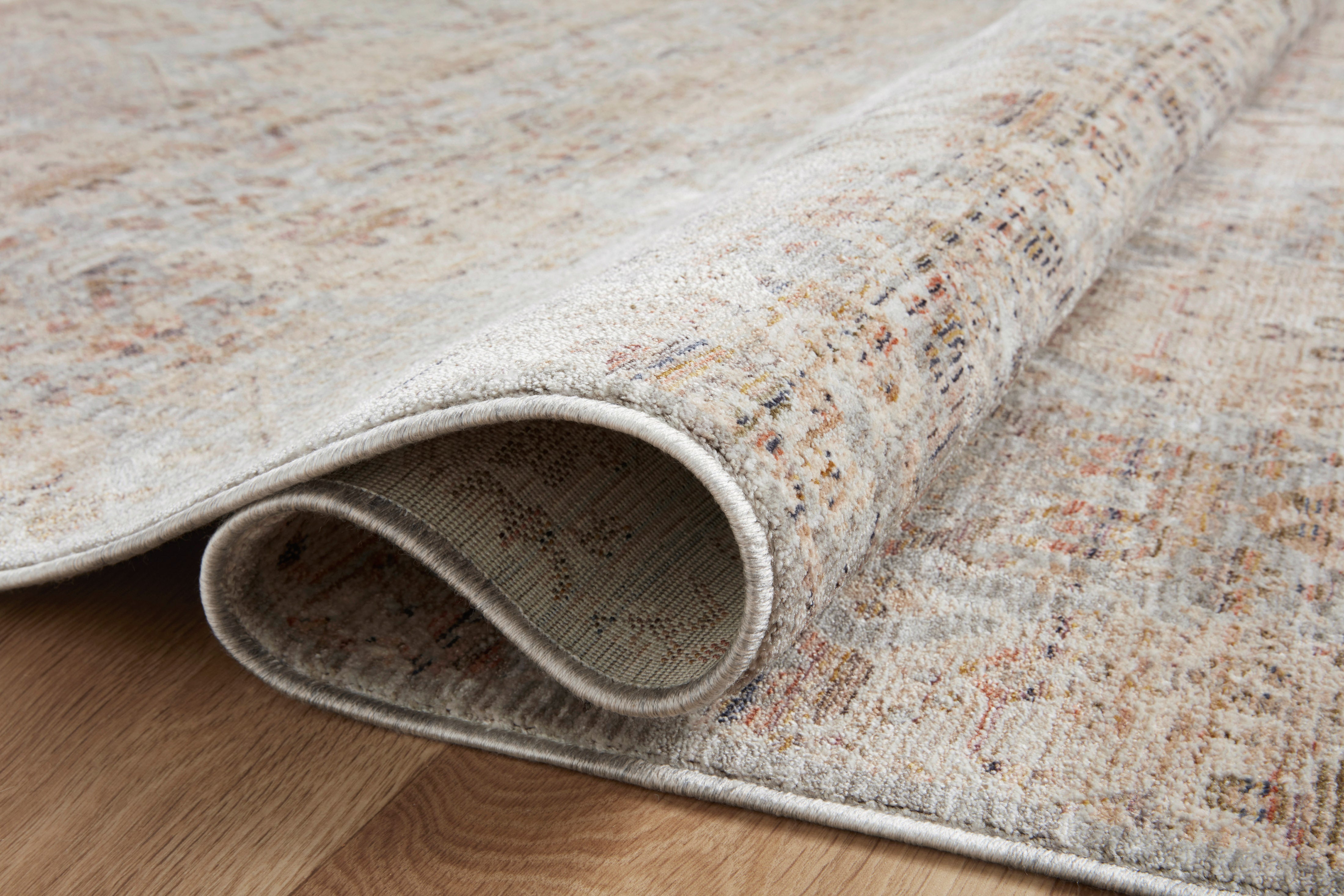 Amber Lewis x Loloi Zuma Silver / Multi Rug RUGS - synthetic Loloi