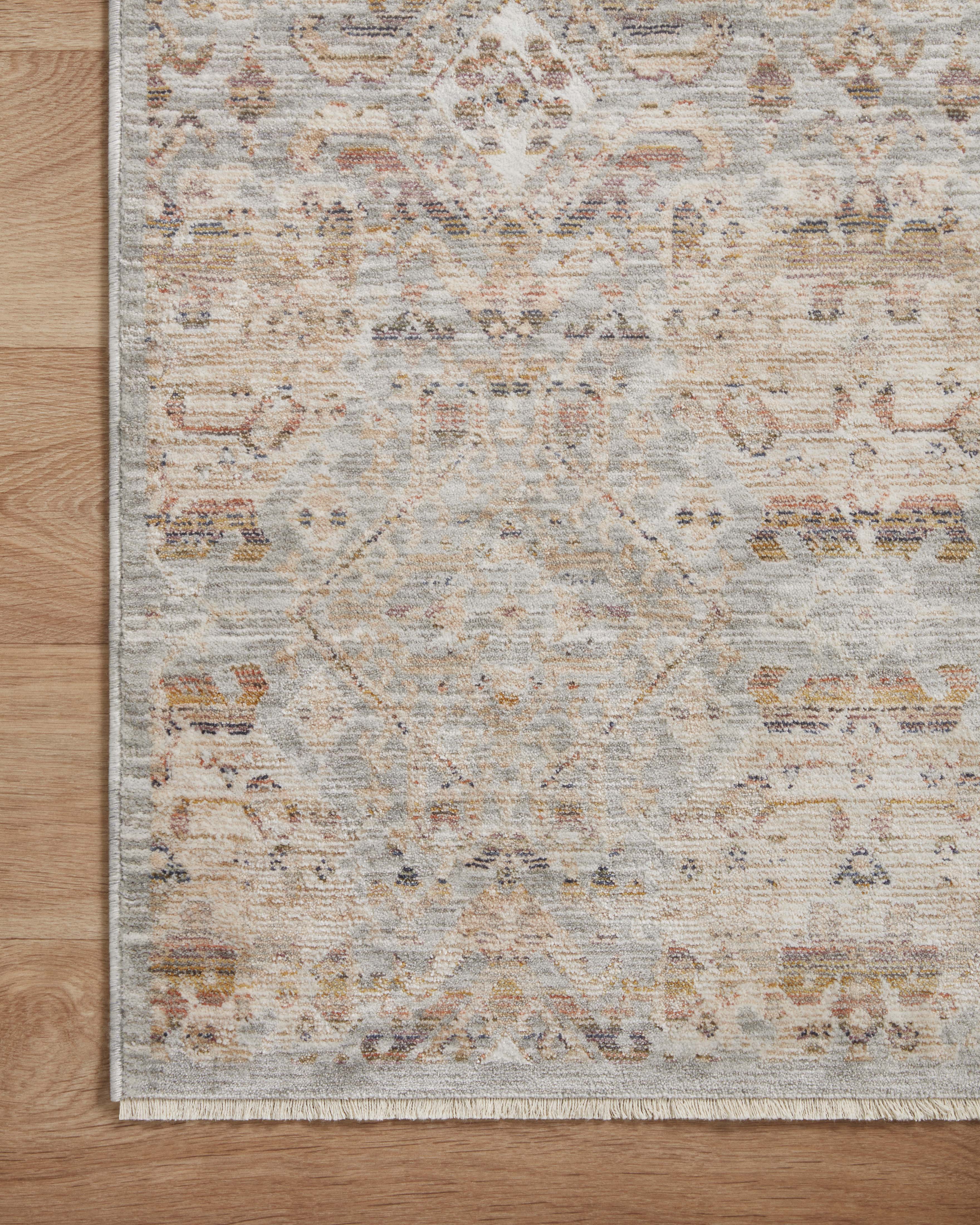 Amber Lewis x Loloi Zuma Silver / Multi Rug RUGS - synthetic Loloi