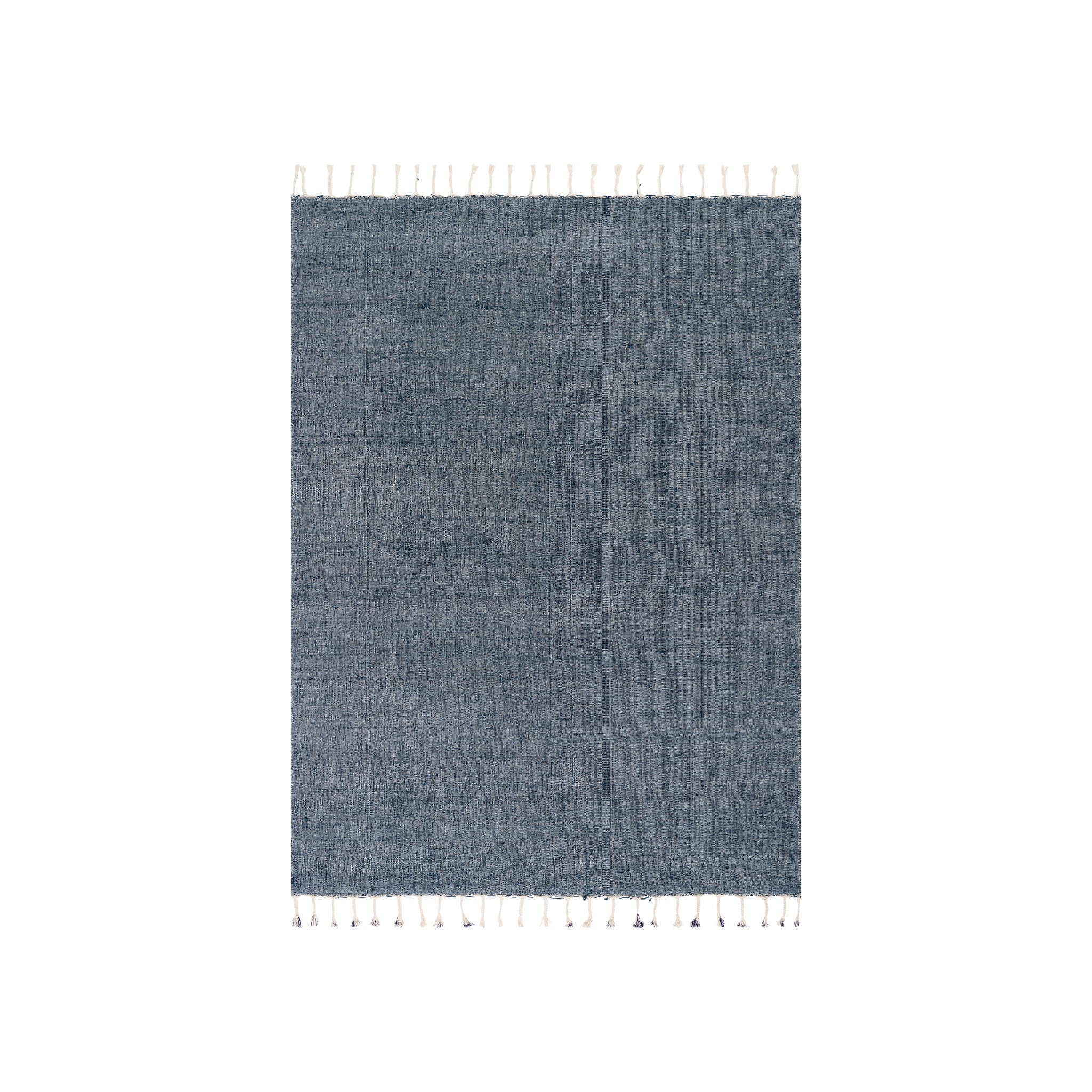 Lioro Plaid Handmade Cotton Rug, Charcoal 5' x 8'