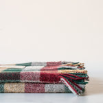 Traditional Holiday Check Wool Blanket blanket McNutt