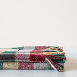 Traditional Holiday Check Wool Blanket blanket McNutt