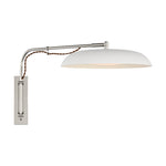 Cyrus Medium Articulating Wall Light Visual Comfort - Signature Polished Nickel and White