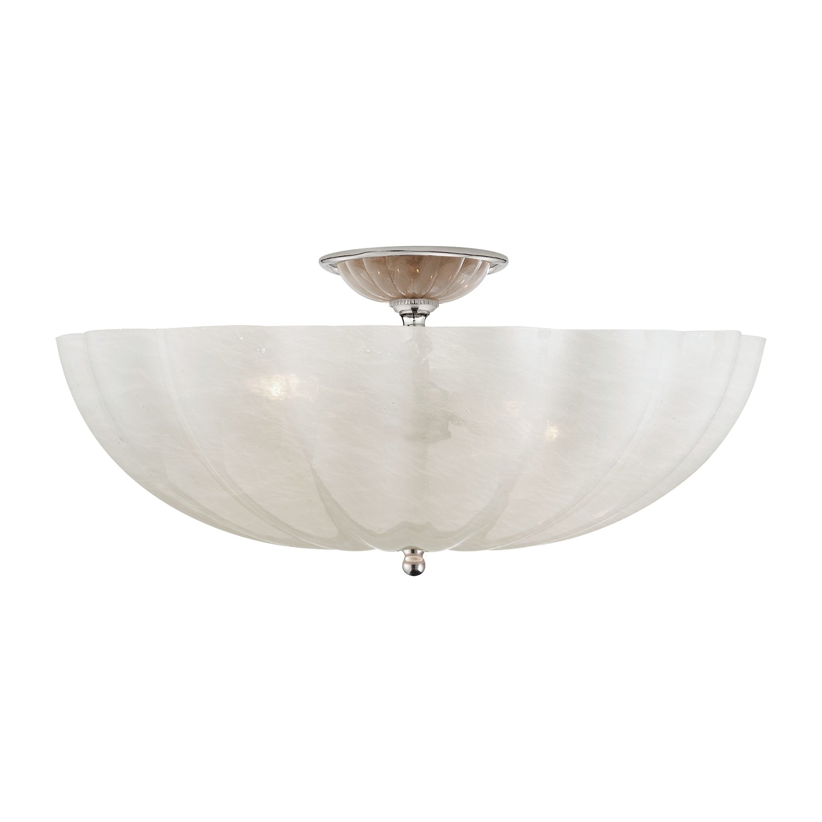 Rosehill Large Semi-Flush Mount LIGHTING - flush mount Visual Comfort - Signature Polished Nickel